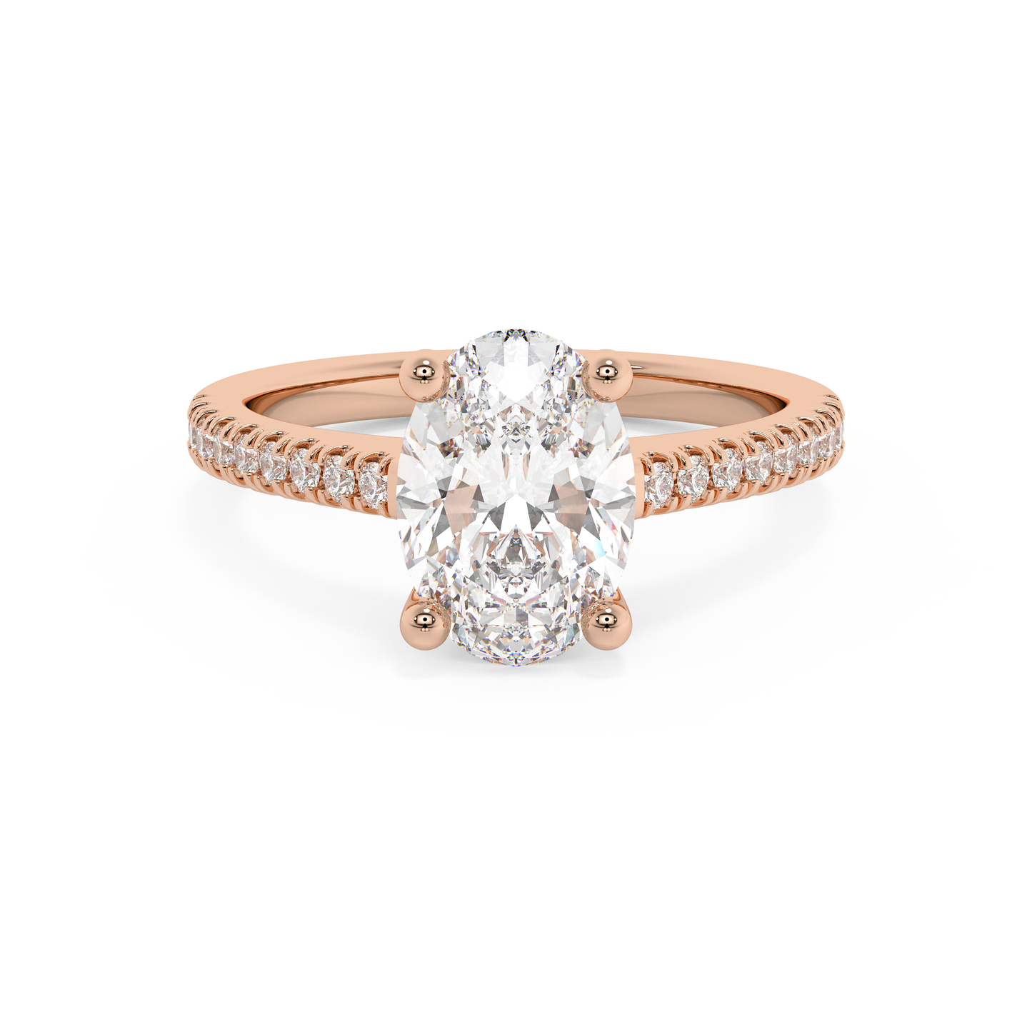 Emerald Solitaire Lab Grown Diamond Engagement Ring