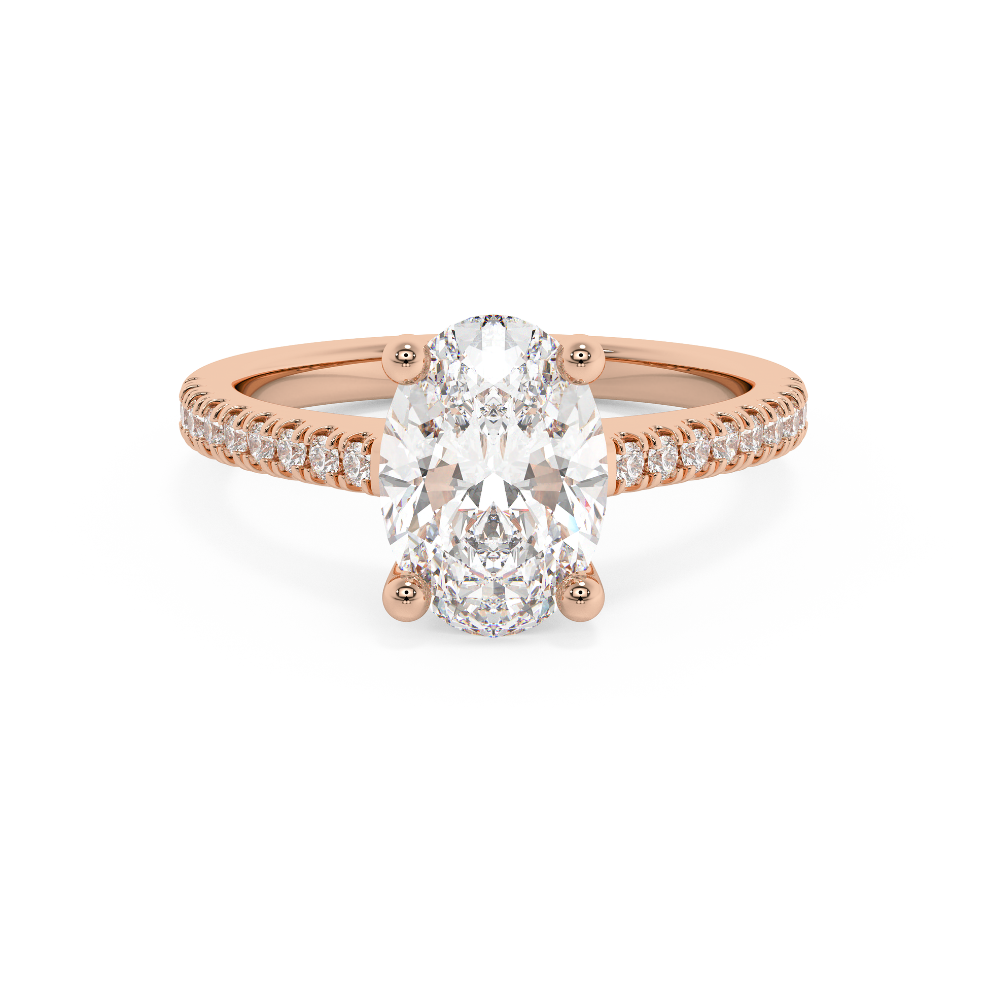 Emerald Solitaire Lab Grown Diamond Engagement Ring