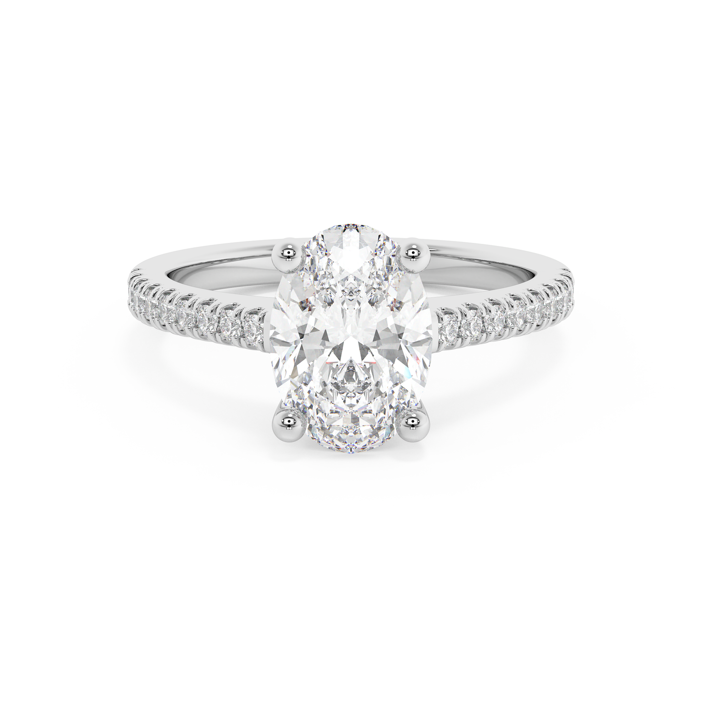 Emerald Solitaire Lab Grown Diamond Engagement Ring
