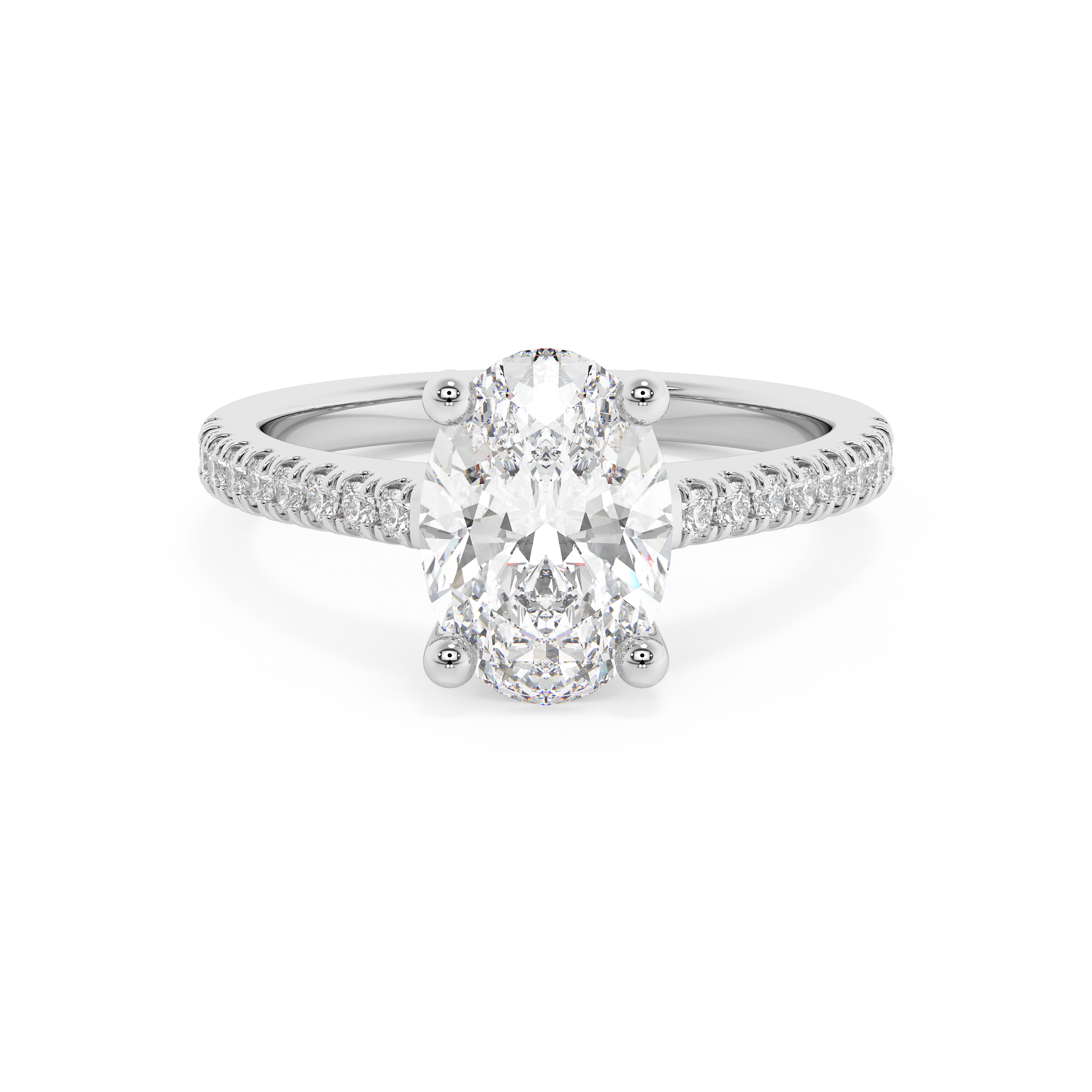 Emerald Solitaire Lab Grown Diamond Engagement Ring