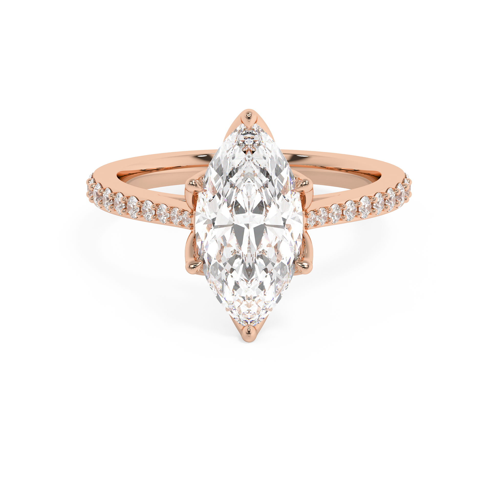 Emerald Solitaire Lab Grown Diamond Engagement Ring