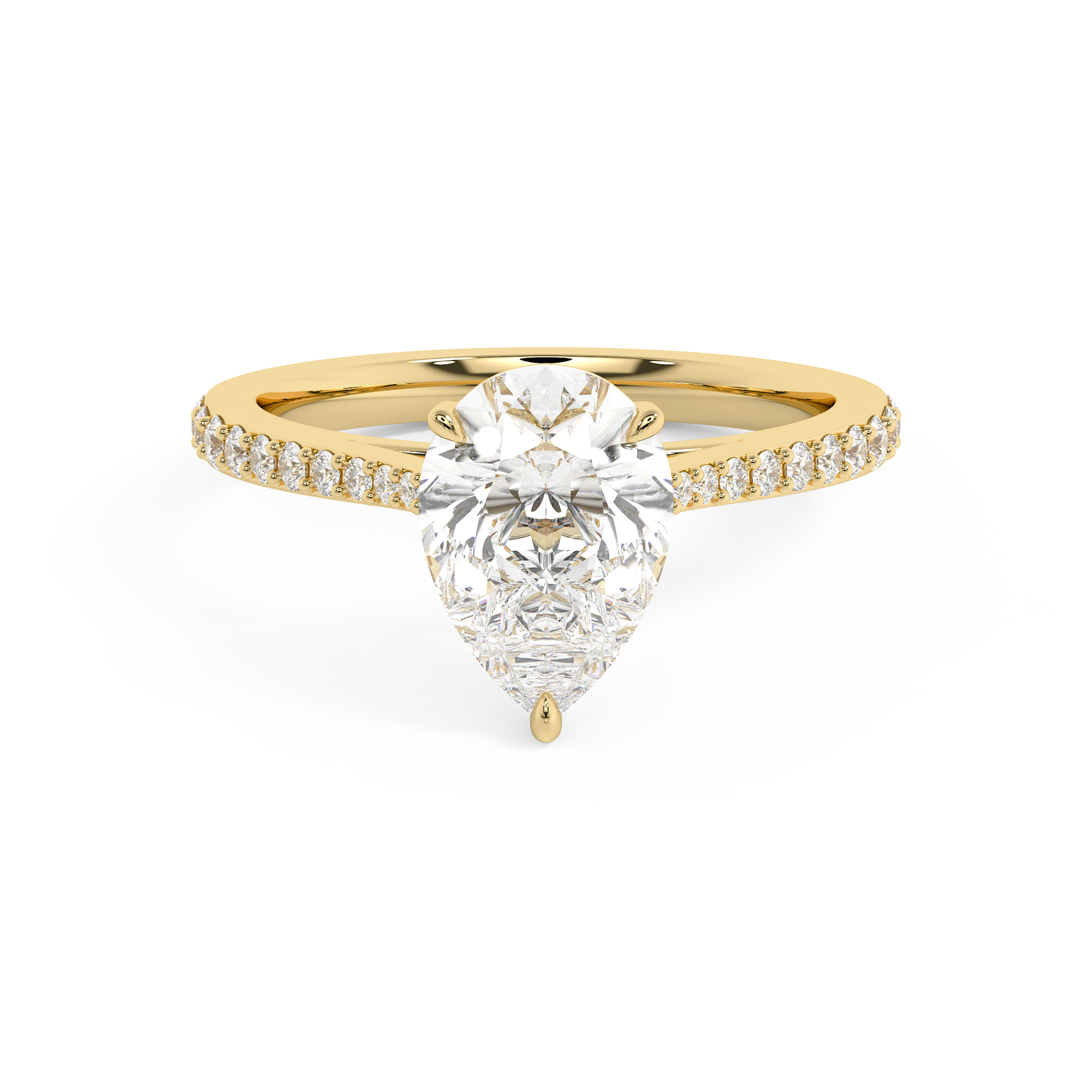 Emerald Solitaire Lab Grown Diamond Engagement Ring