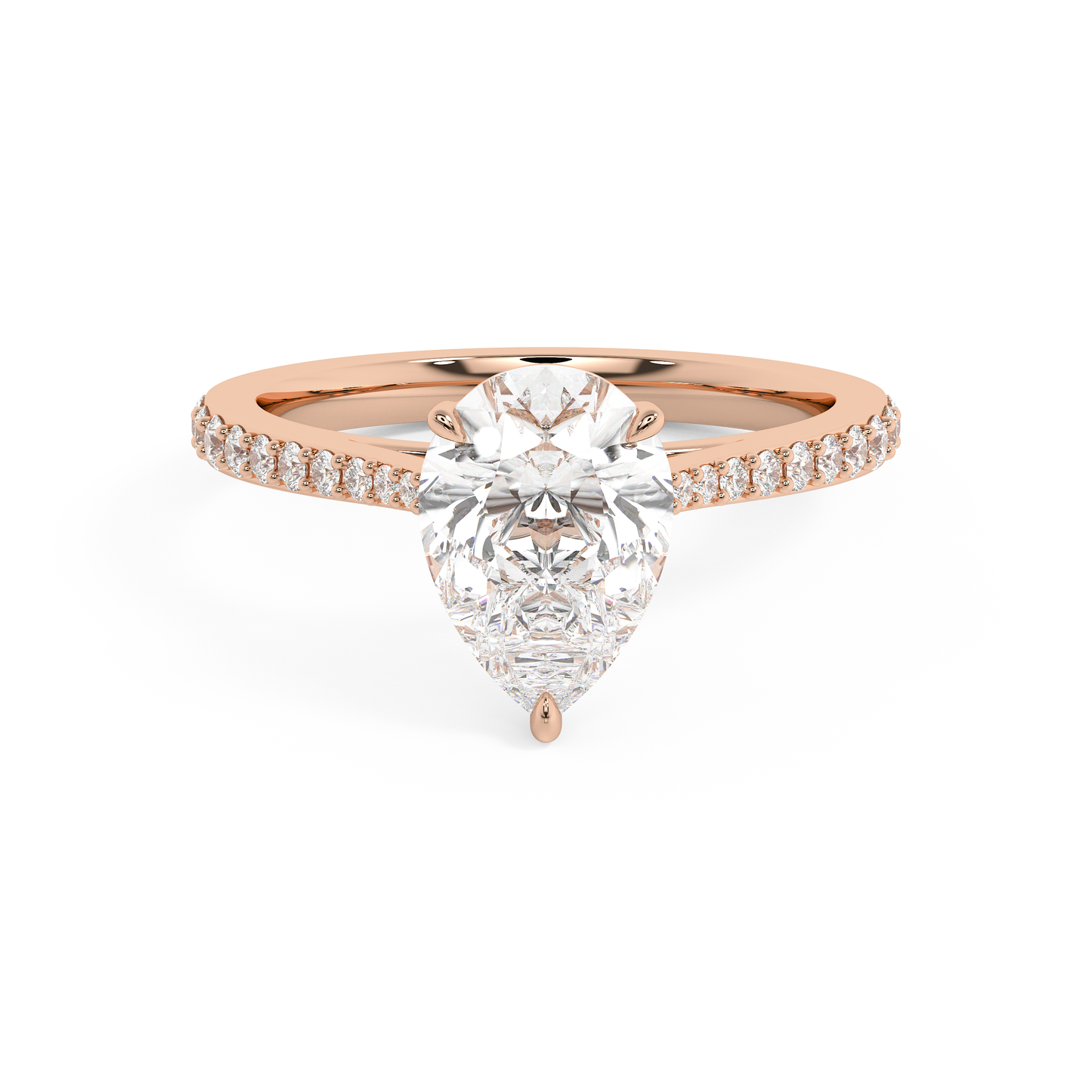 Emerald Solitaire Lab Grown Diamond Engagement Ring