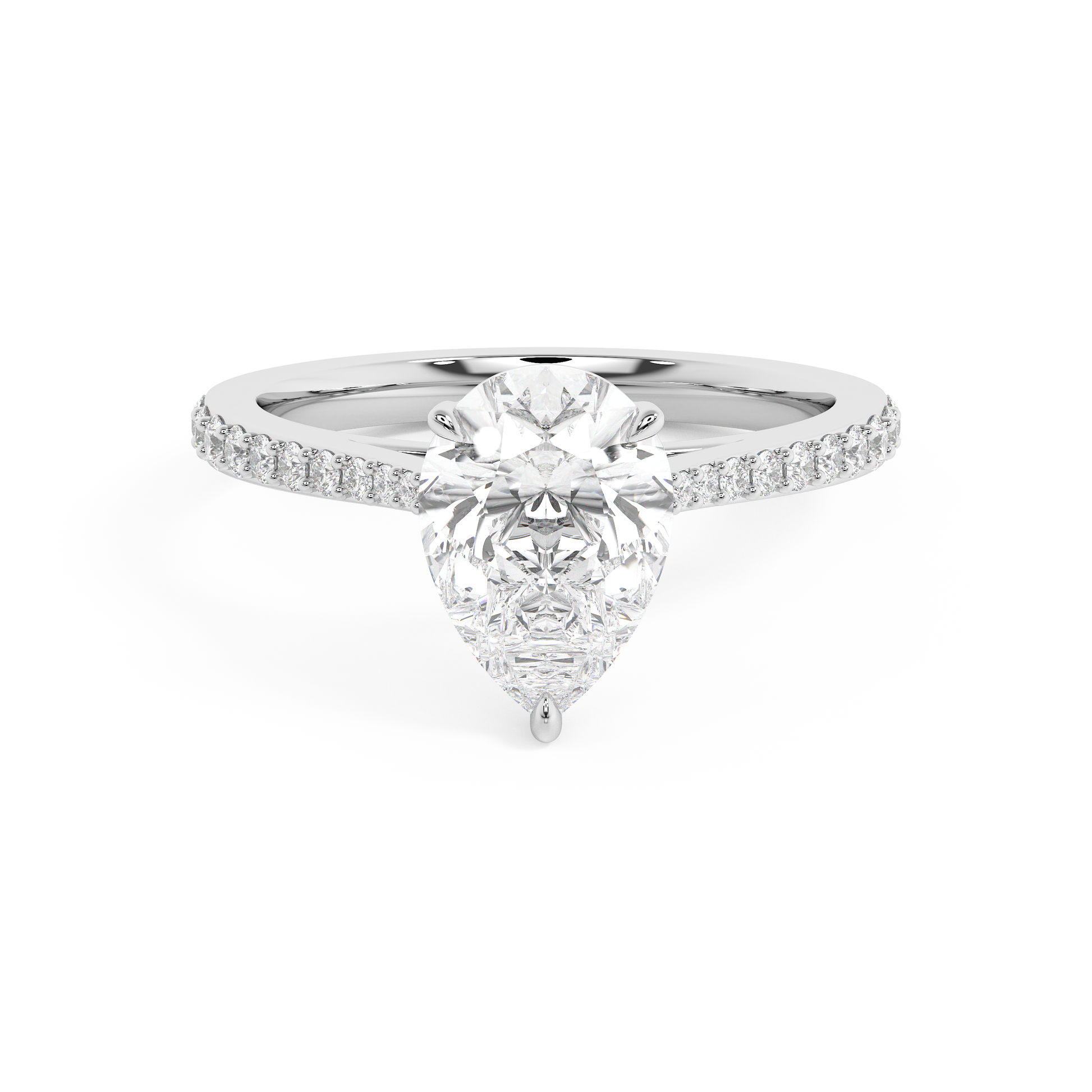 Emerald Solitaire Lab Grown Diamond Engagement Ring