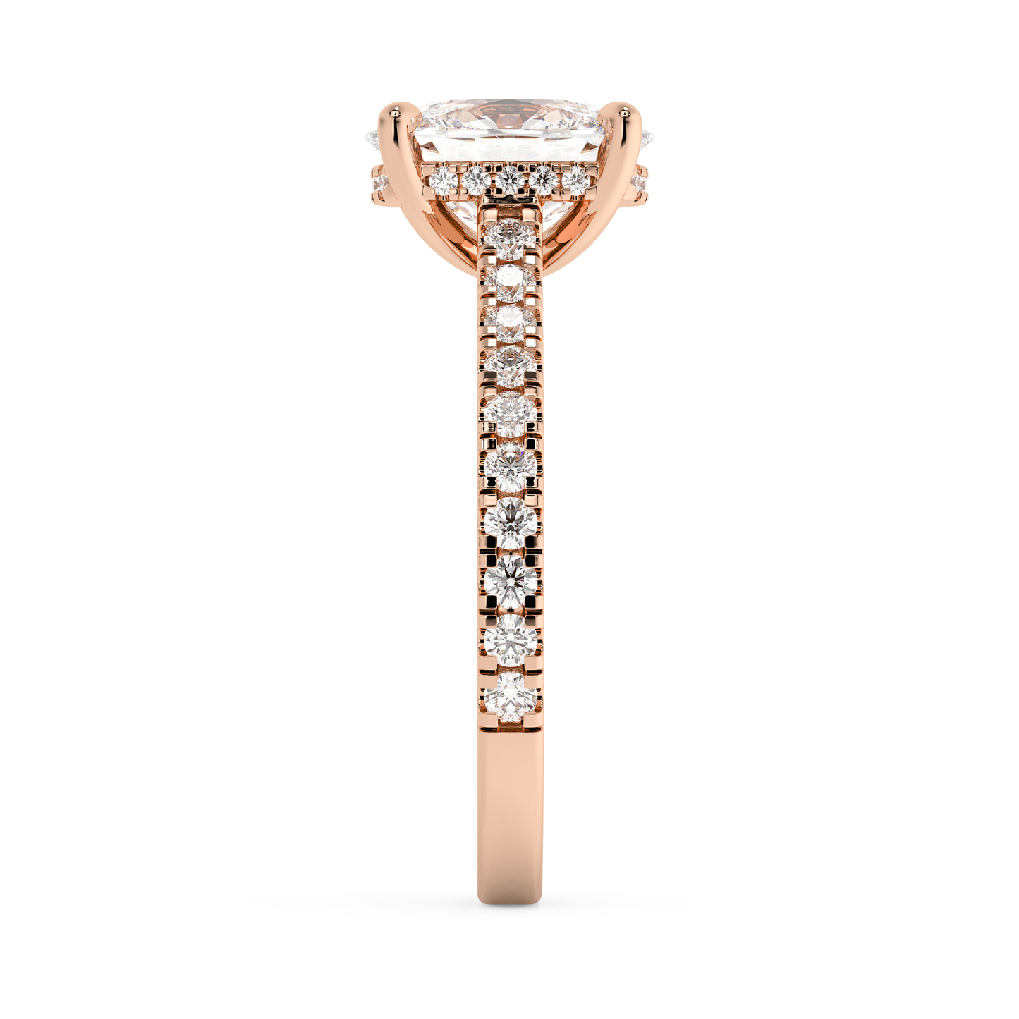 Emerald Solitaire Lab Grown Diamond Engagement Ring