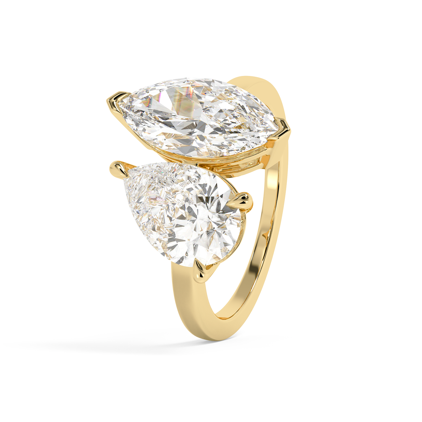 Emerald Solitaire Lab Grown Diamond Engagement Ring
