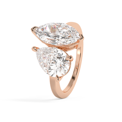 Emerald Solitaire Lab Grown Diamond Engagement Ring