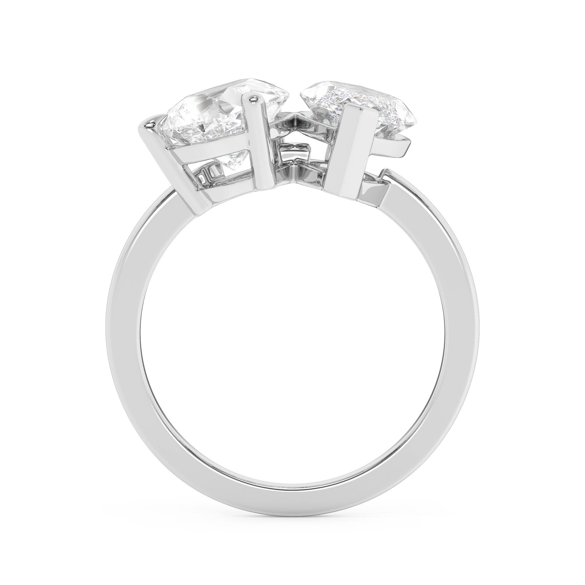 Emerald Solitaire Lab Grown Diamond Engagement Ring
