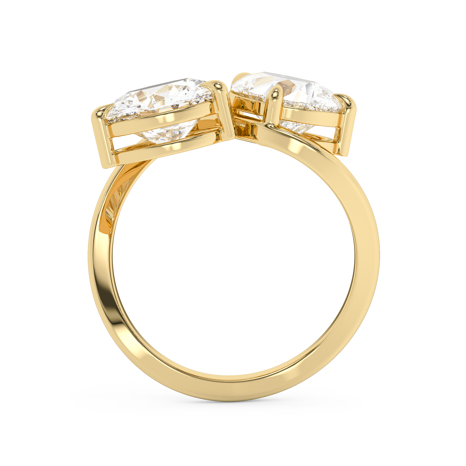 Emerald Solitaire Lab Grown Diamond Engagement Ring