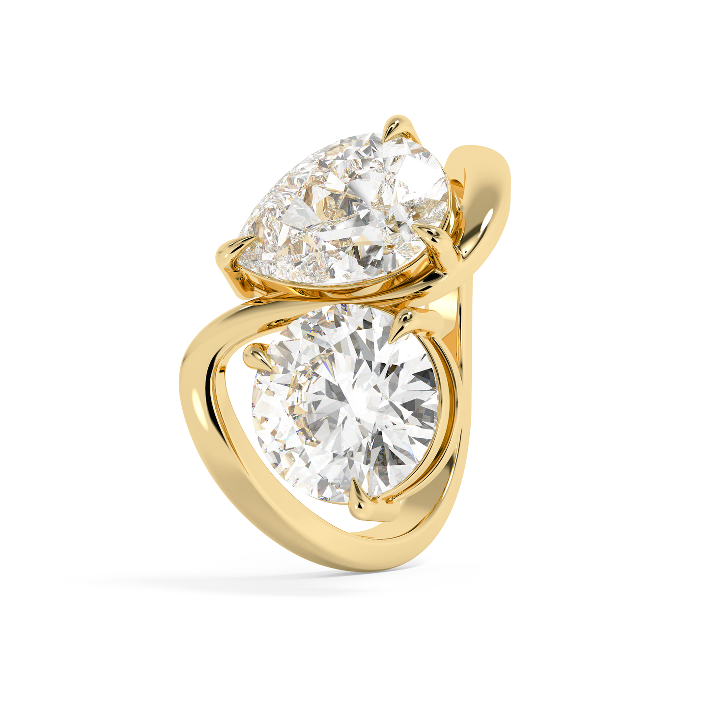 Emerald Solitaire Lab Grown Diamond Engagement Ring