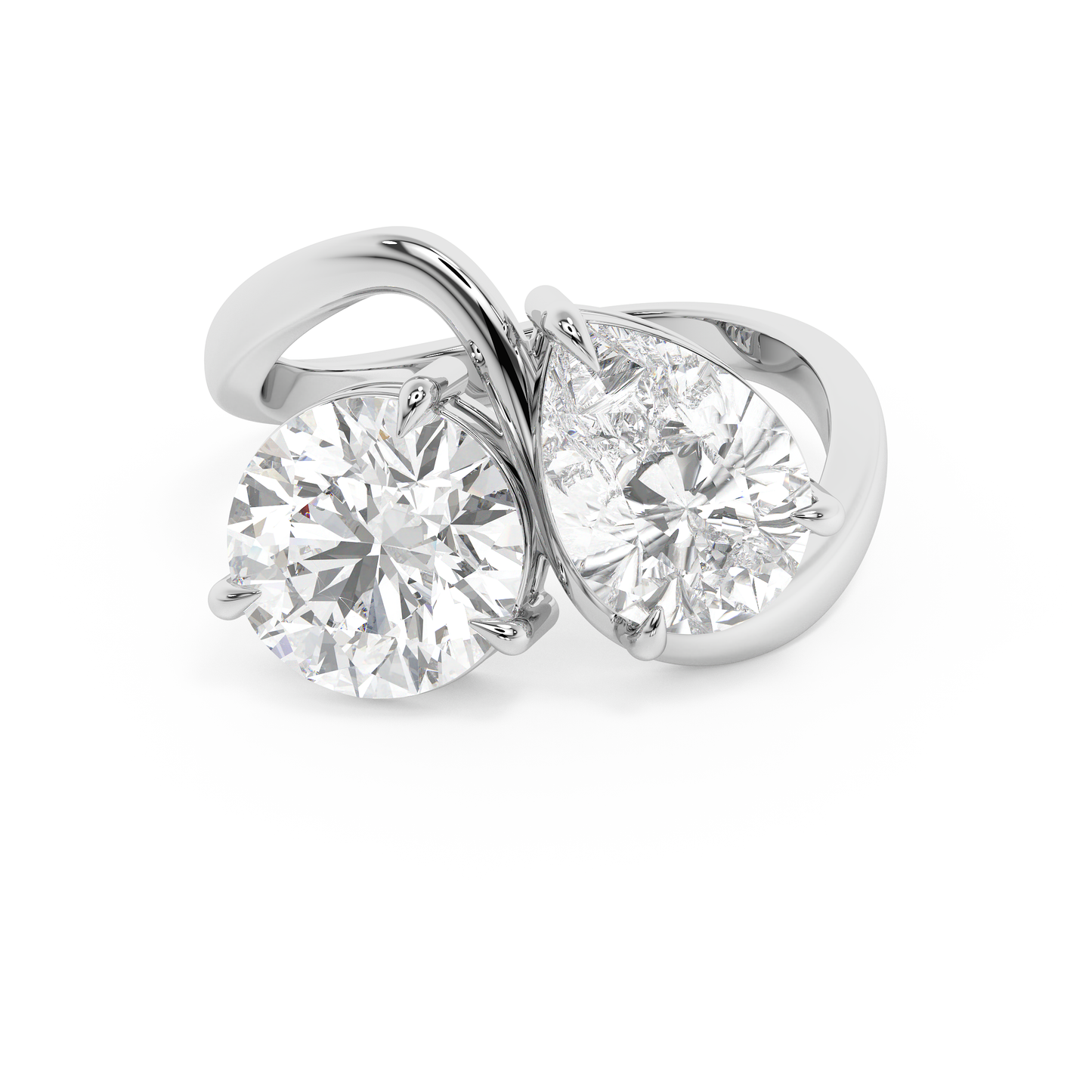 Emerald Solitaire Lab Grown Diamond Engagement Ring