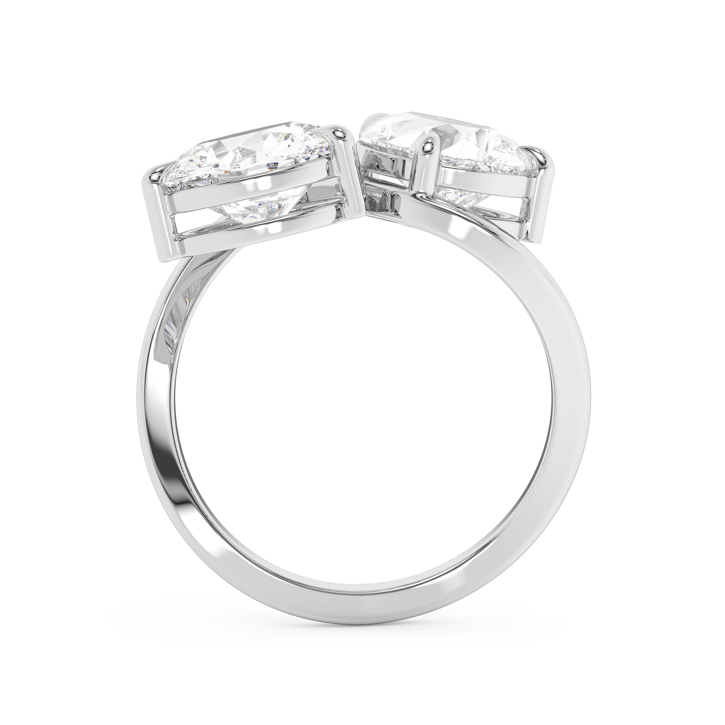 Emerald Solitaire Lab Grown Diamond Engagement Ring