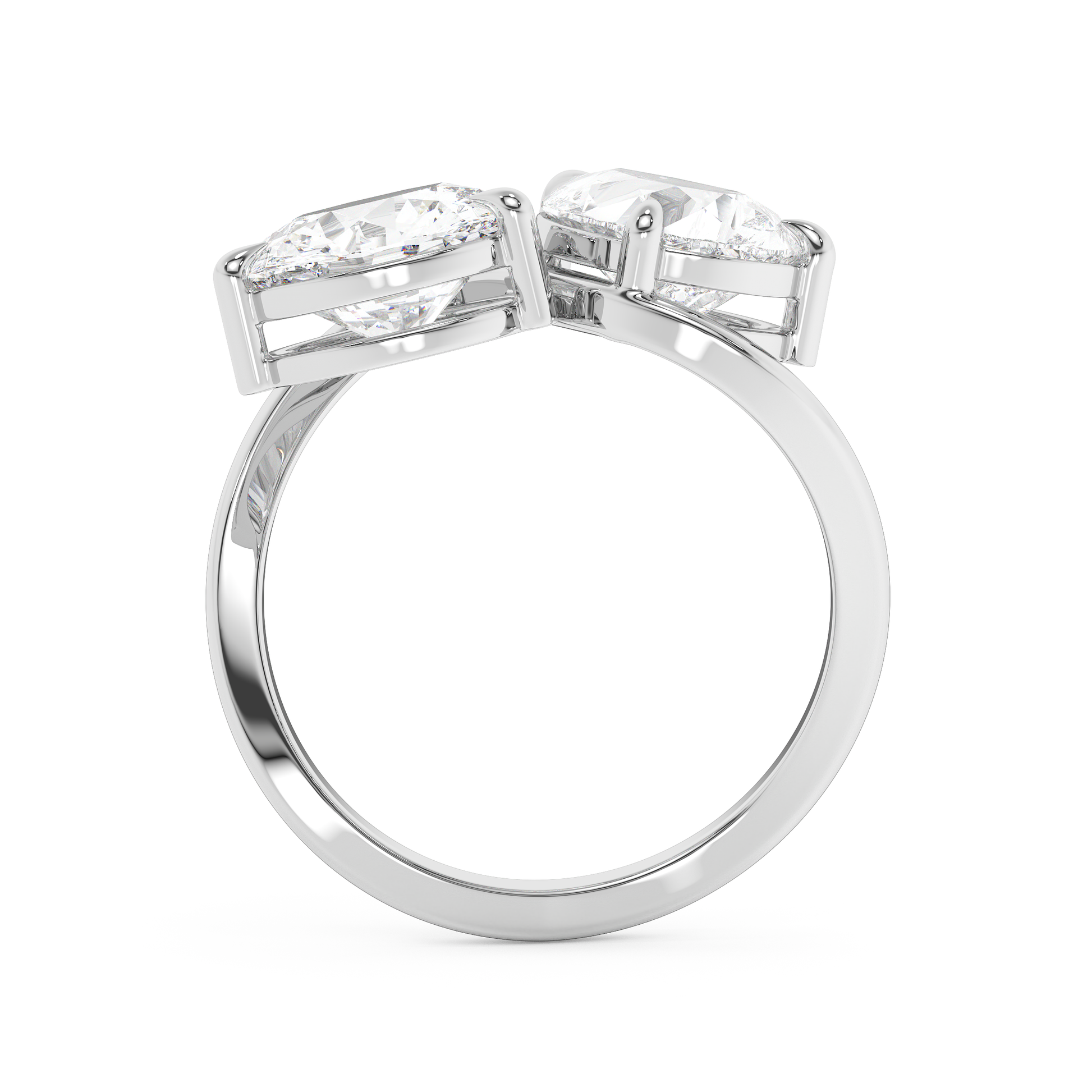 Emerald Solitaire Lab Grown Diamond Engagement Ring