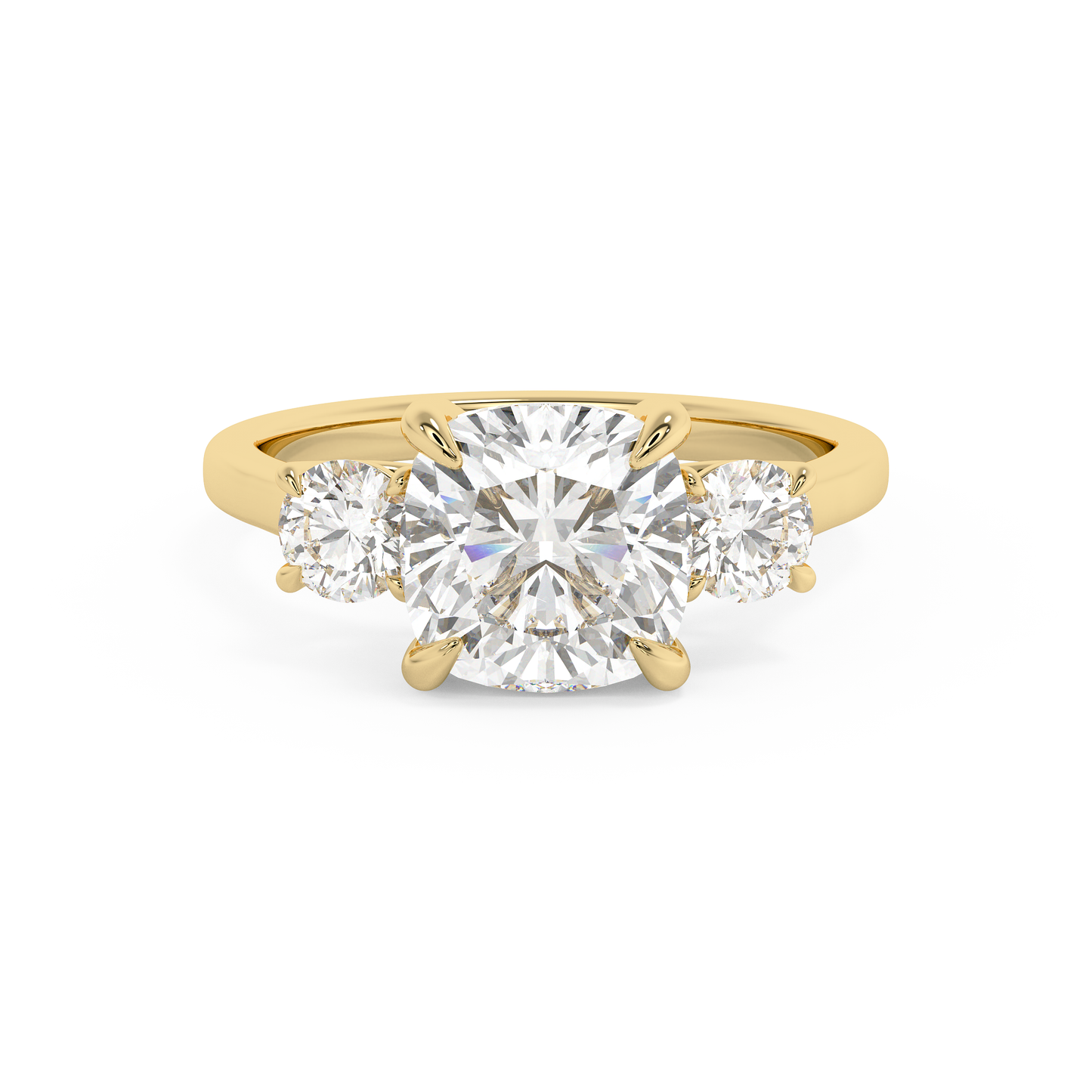 Emerald Solitaire Lab Grown Diamond Engagement Ring