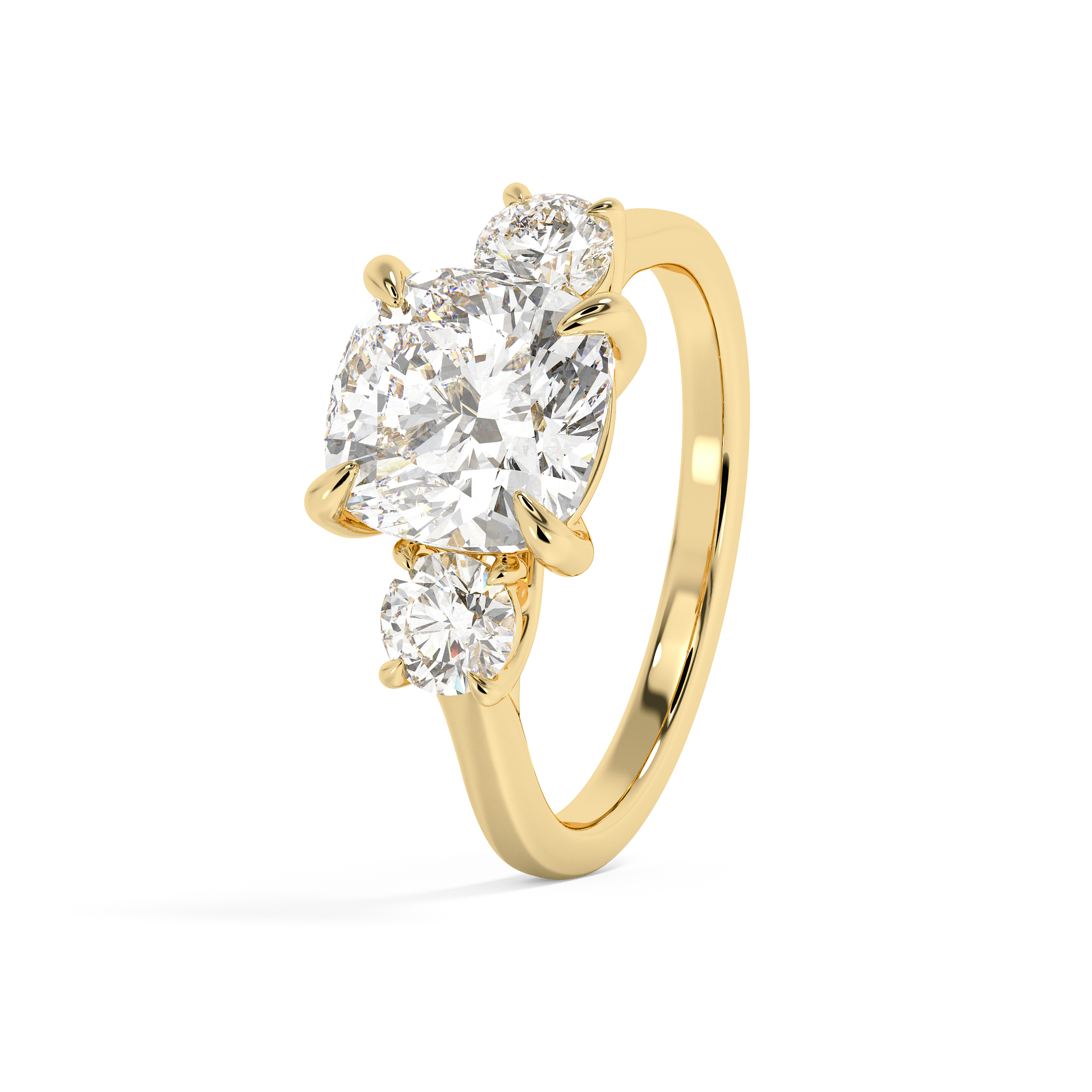 Emerald Solitaire Lab Grown Diamond Engagement Ring