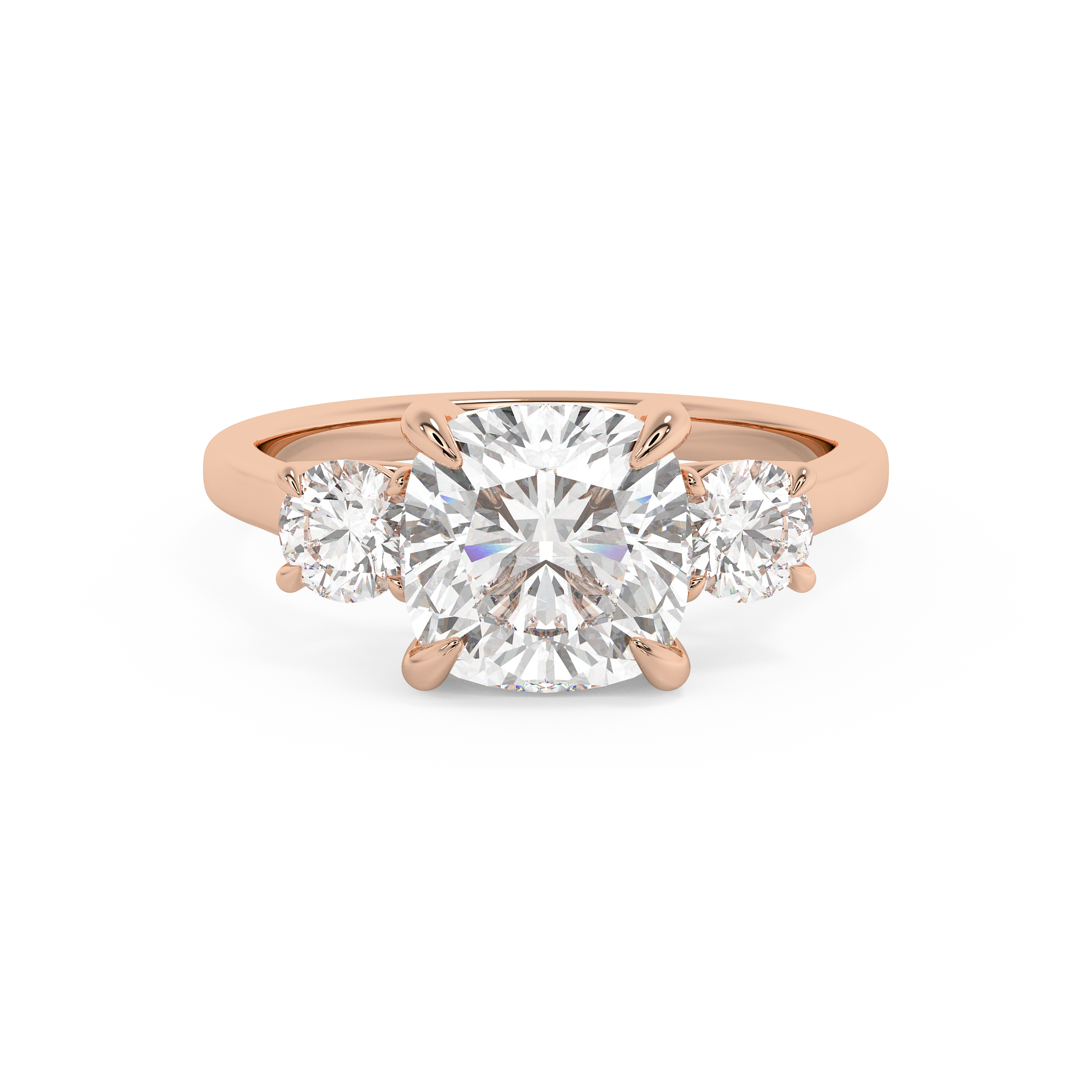 Emerald Solitaire Lab Grown Diamond Engagement Ring