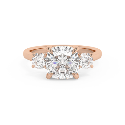 Emerald Solitaire Lab Grown Diamond Engagement Ring