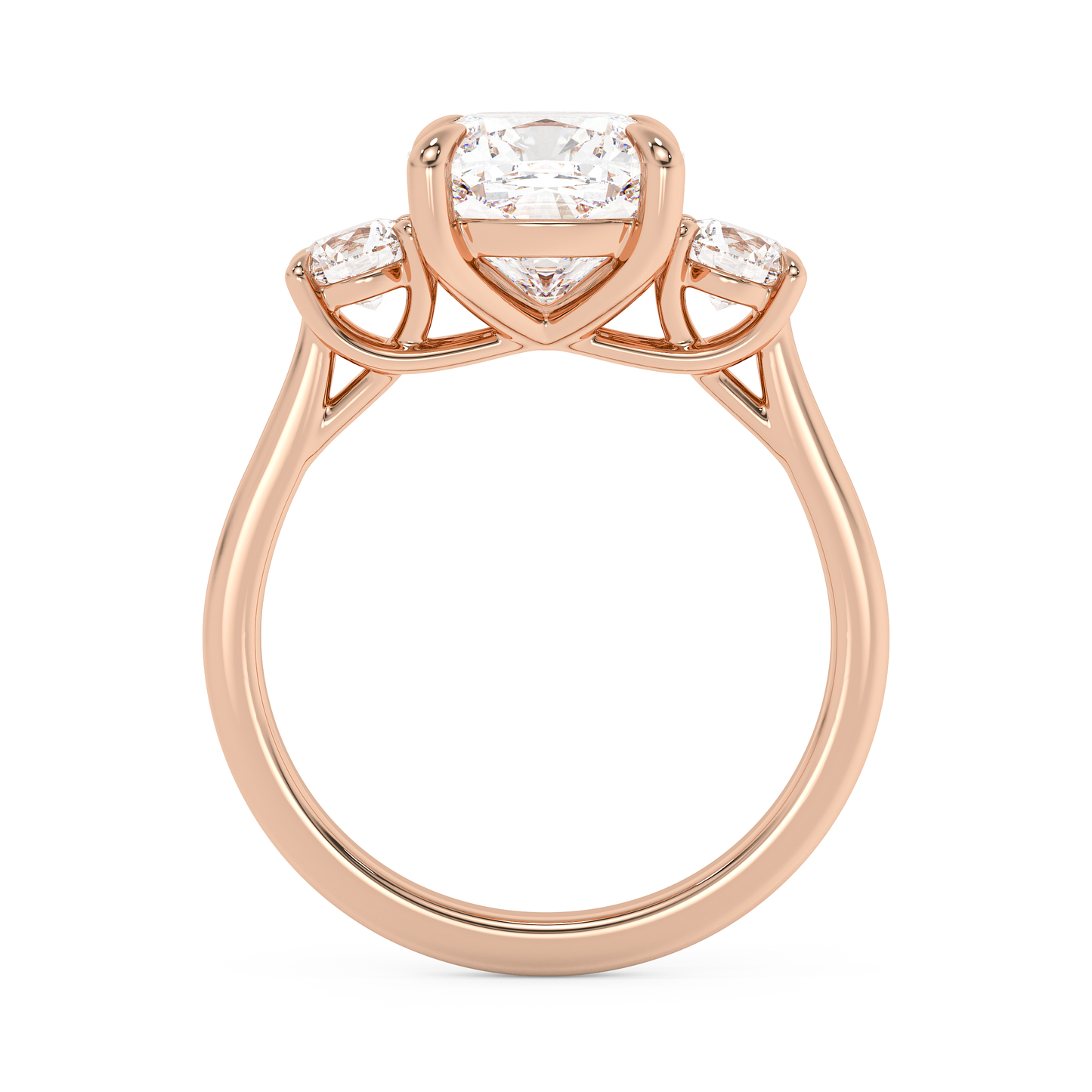 Emerald Solitaire Lab Grown Diamond Engagement Ring