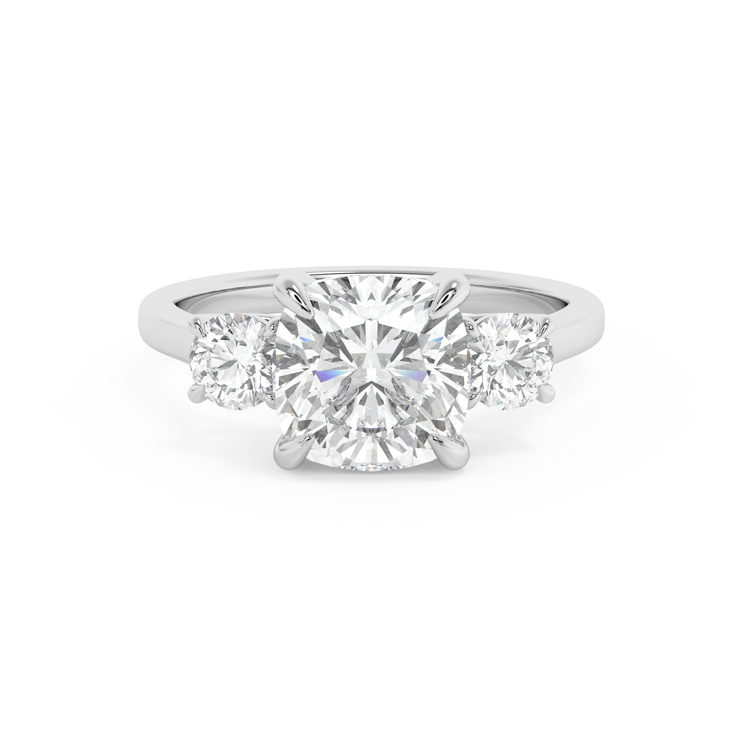 Emerald Solitaire Lab Grown Diamond Engagement Ring