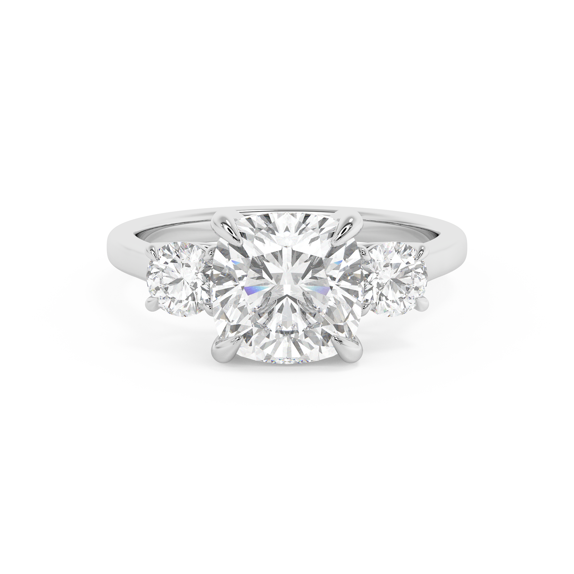 Emerald Solitaire Lab Grown Diamond Engagement Ring
