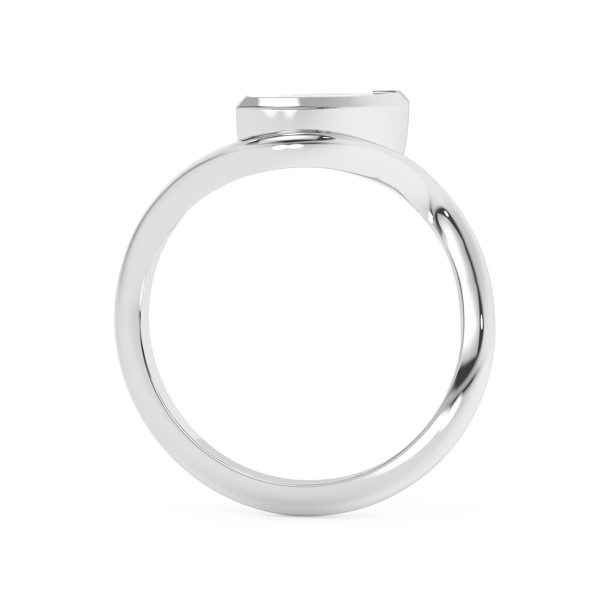 Emerald Solitaire Lab Grown Diamond Engagement Ring