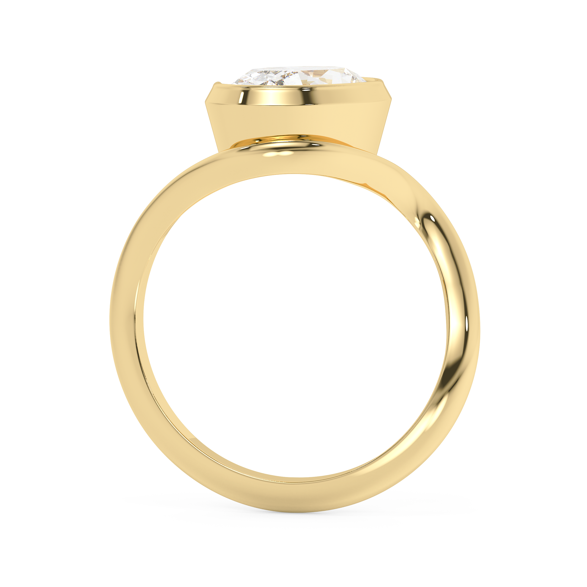 Emerald Solitaire Lab Grown Diamond Engagement Ring