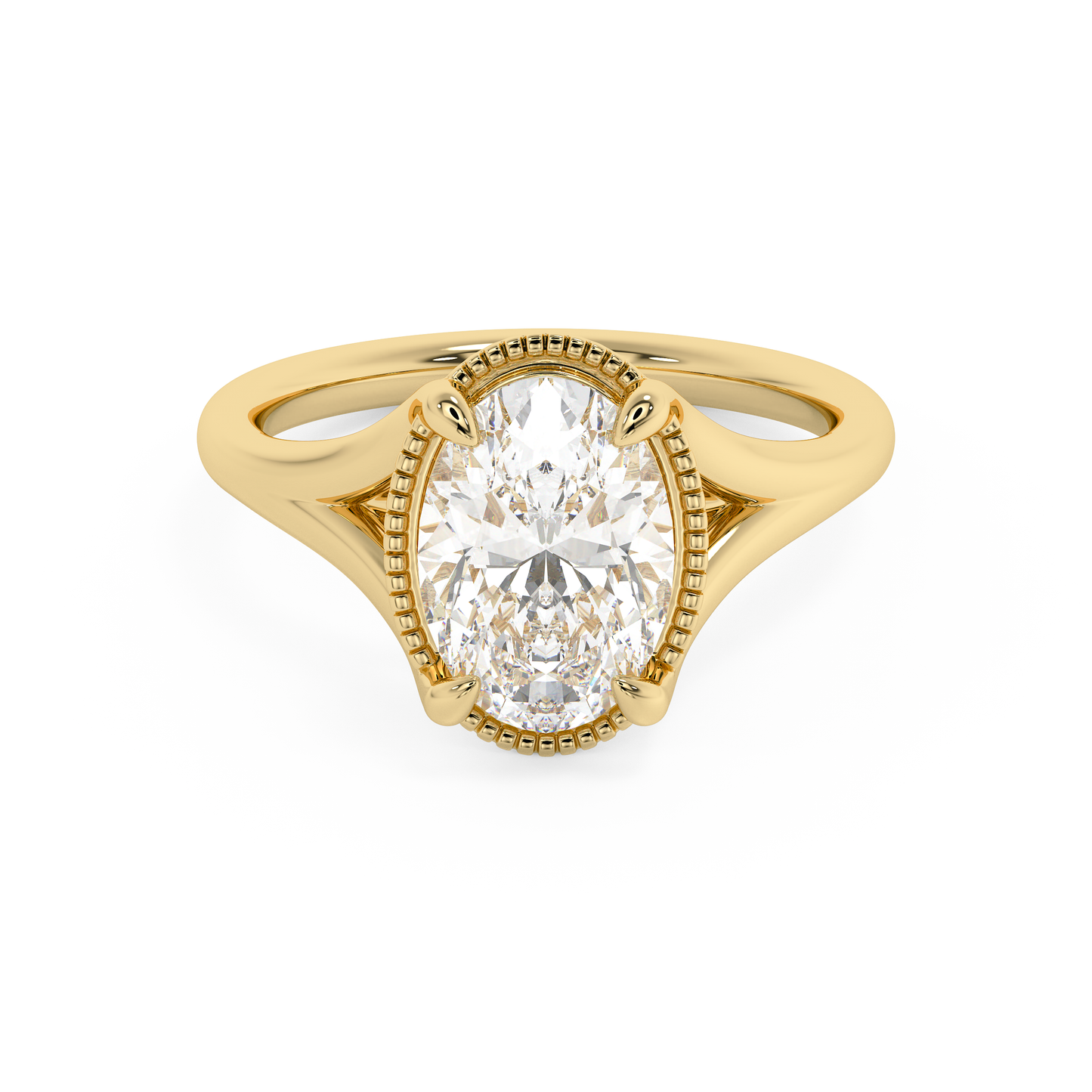 Emerald Solitaire Lab Grown Diamond Engagement Ring