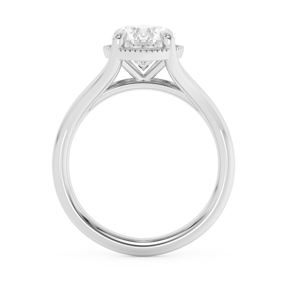 Emerald Solitaire Lab Grown Diamond Engagement Ring