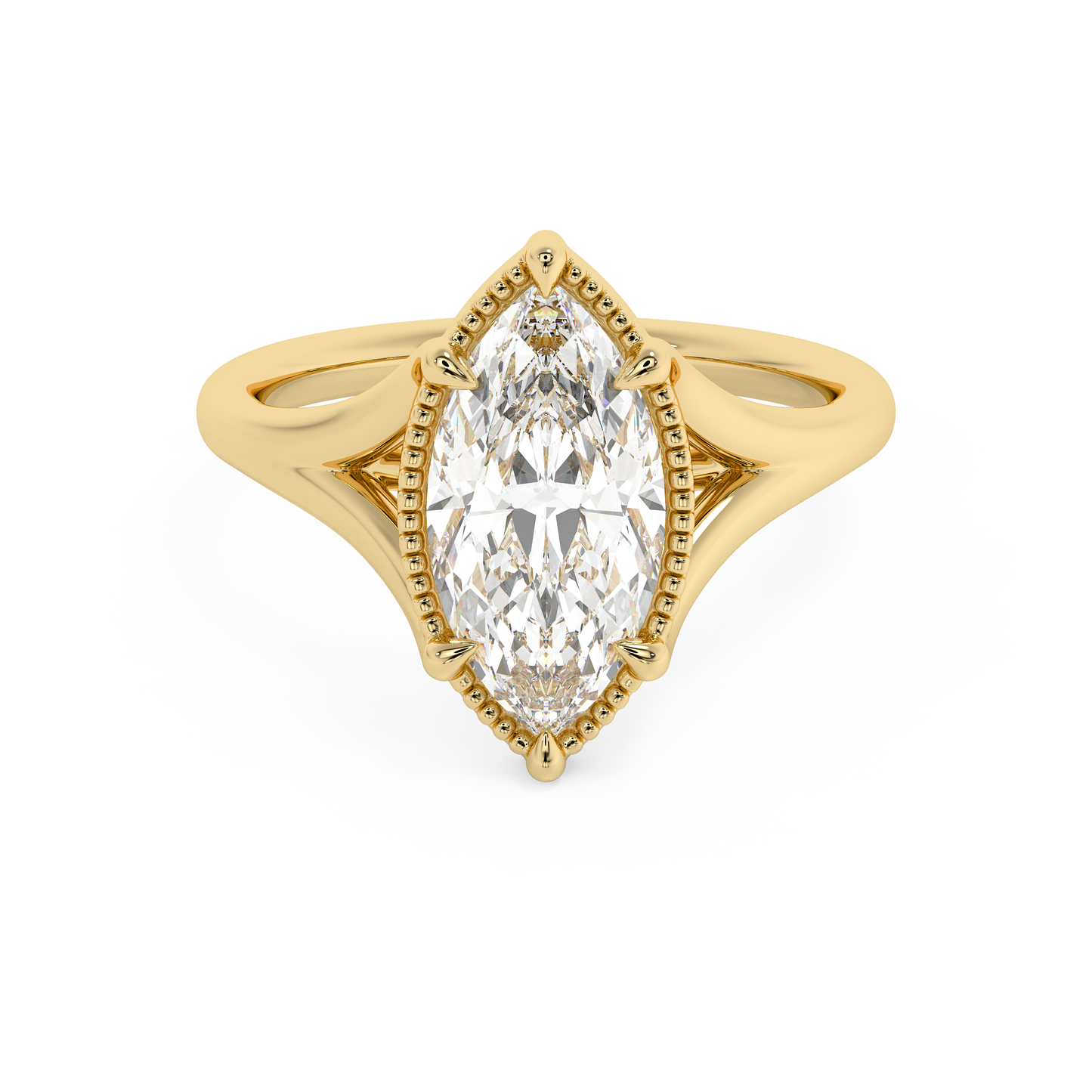 Emerald Solitaire Lab Grown Diamond Engagement Ring