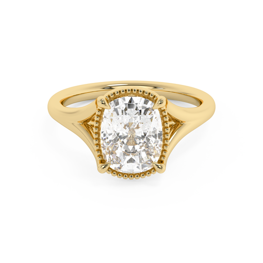Emerald Solitaire Lab Grown Diamond Engagement Ring