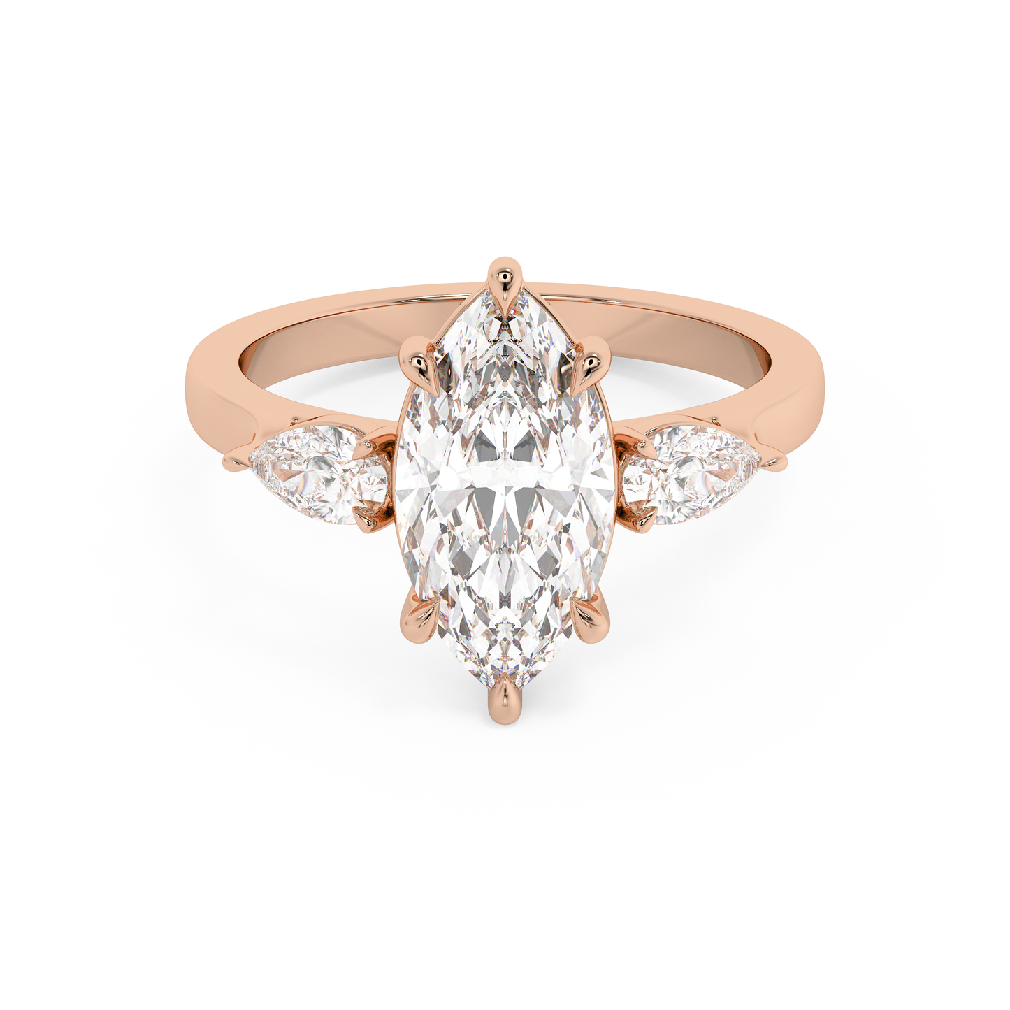 Emerald Solitaire Lab Grown Diamond Engagement Ring