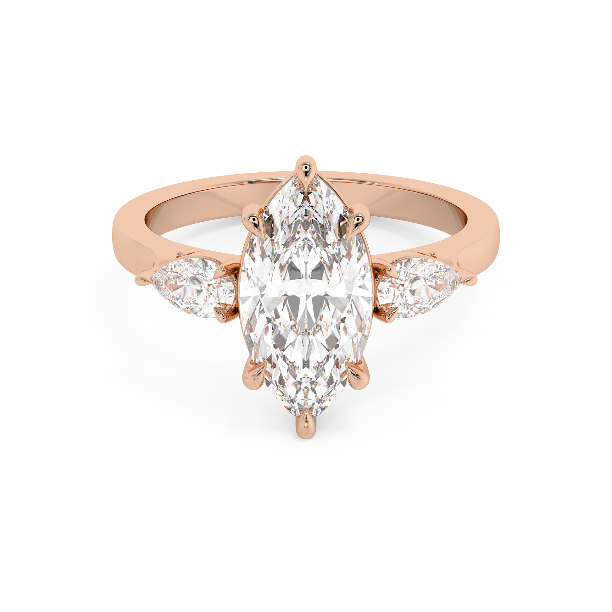 Emerald Solitaire Lab Grown Diamond Engagement Ring