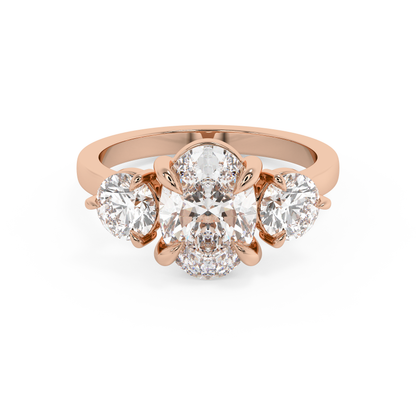 Emerald Solitaire Lab Grown Diamond Engagement Ring