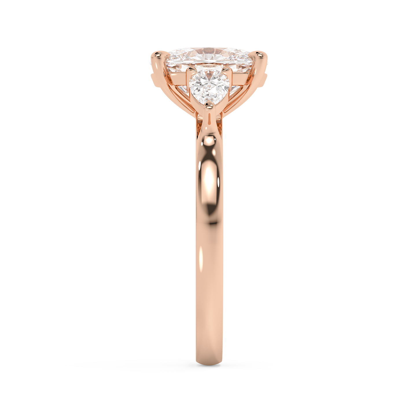 Emerald Solitaire Lab Grown Diamond Engagement Ring