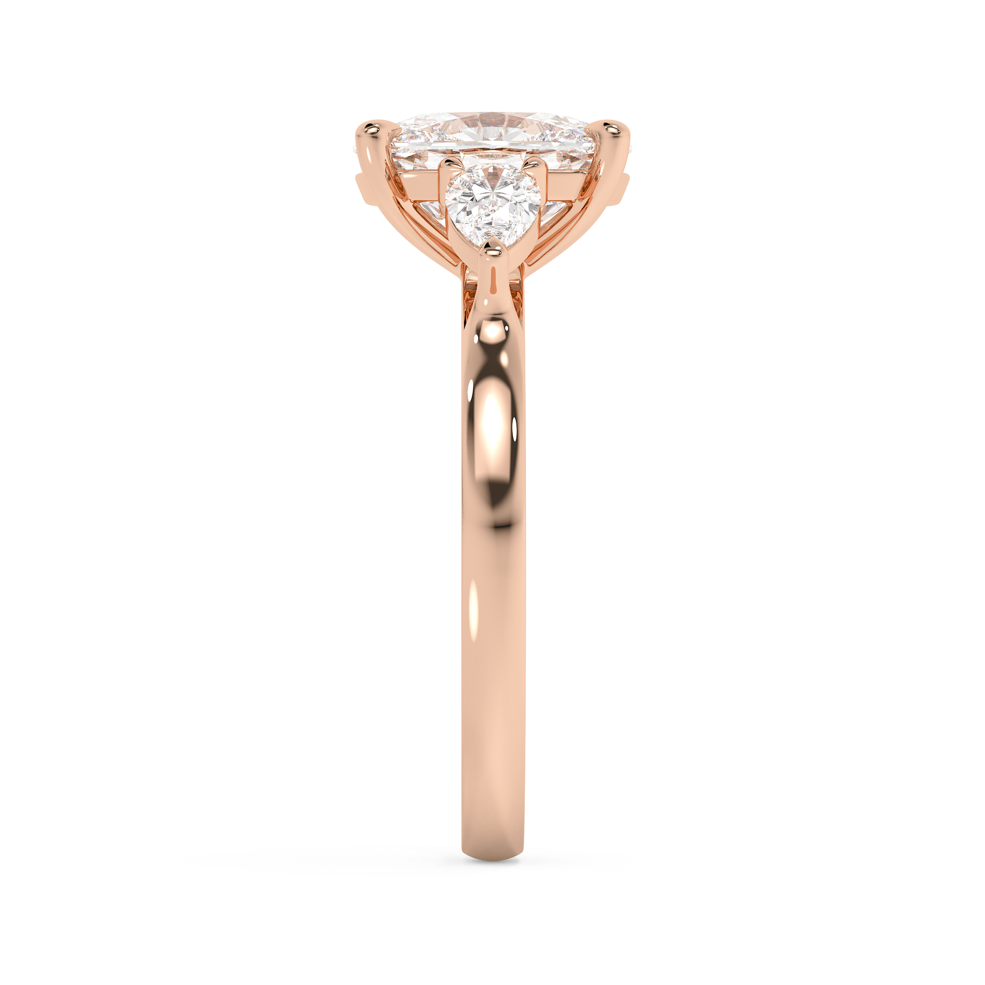 Emerald Solitaire Lab Grown Diamond Engagement Ring