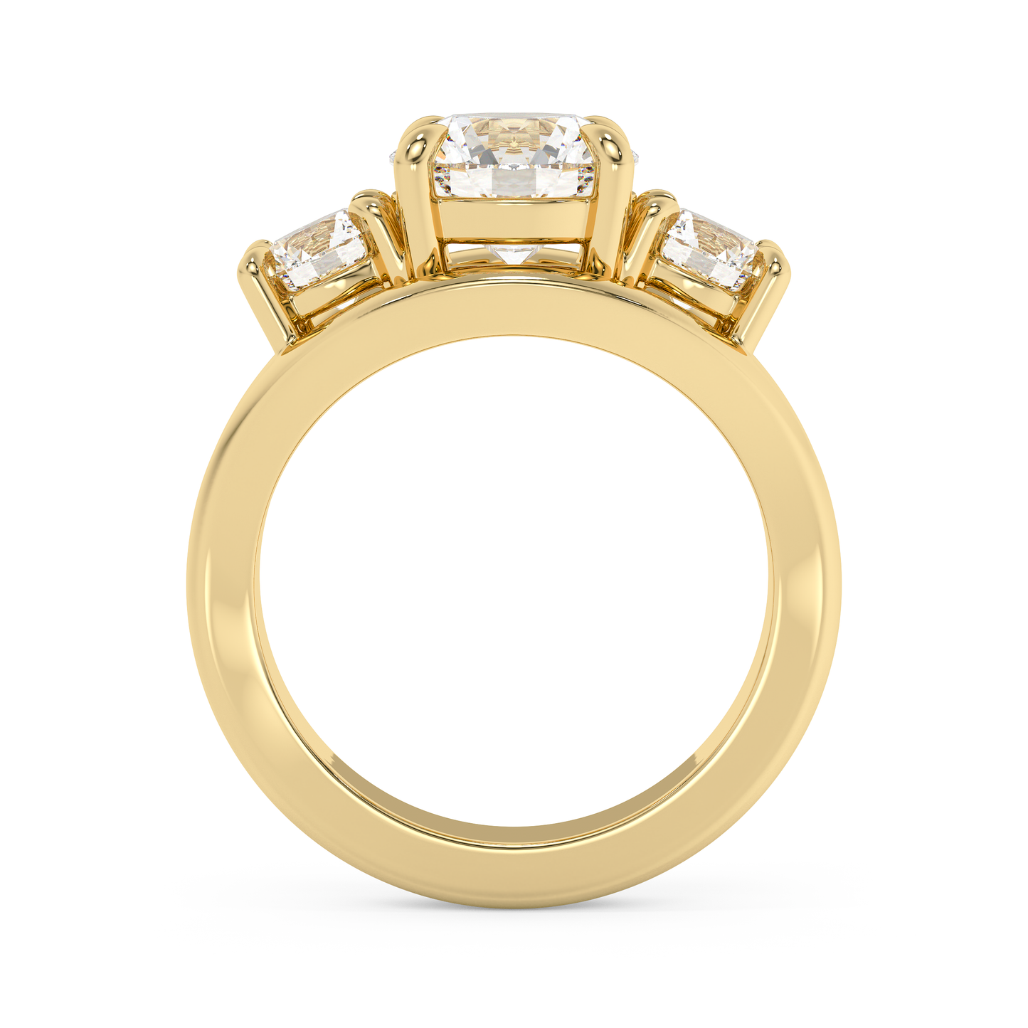 Emerald Solitaire Lab Grown Diamond Engagement Ring