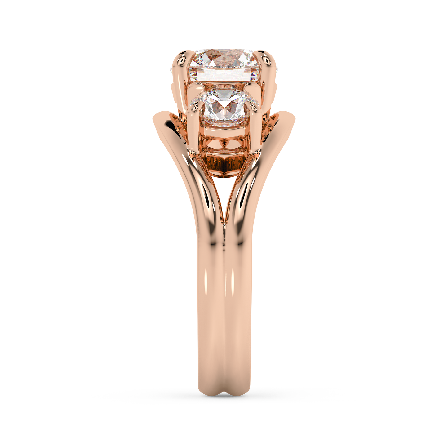 Emerald Solitaire Lab Grown Diamond Engagement Ring