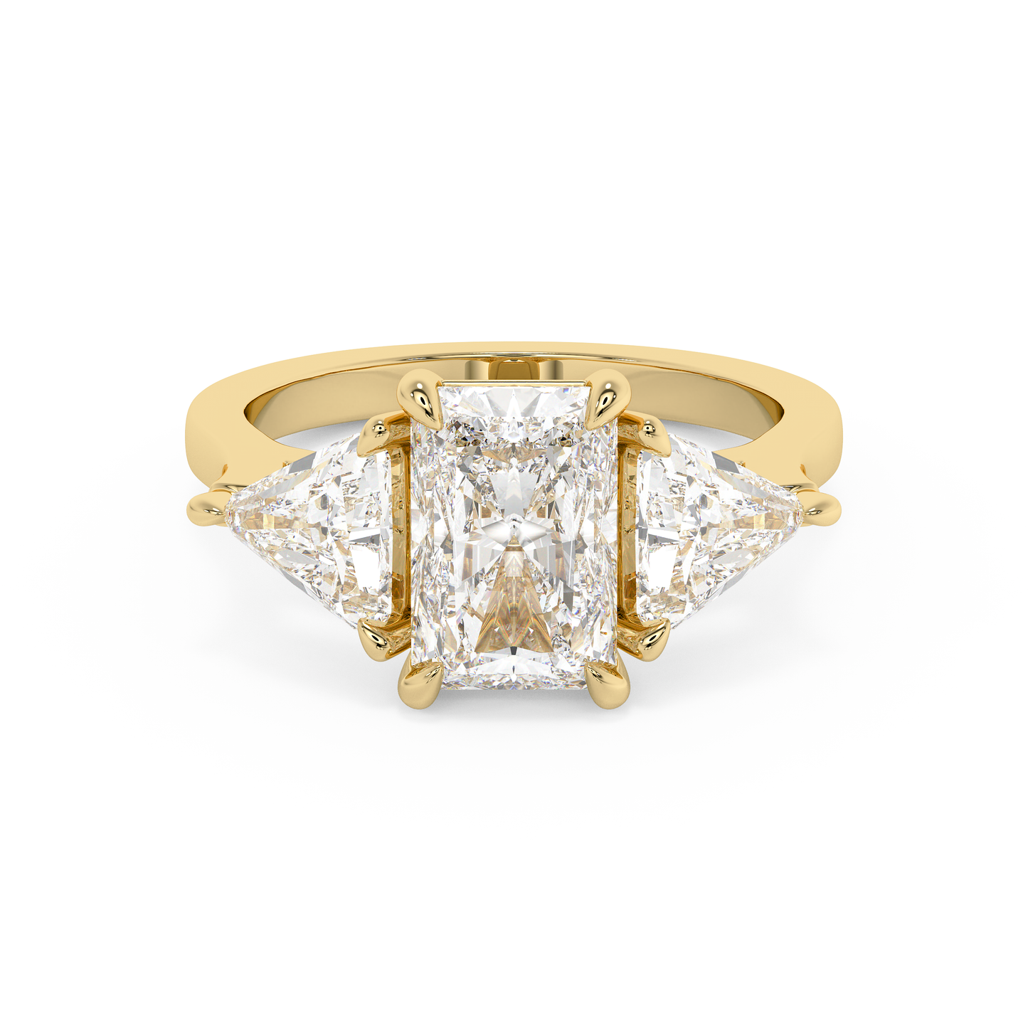 Emerald Solitaire Lab Grown Diamond Engagement Ring