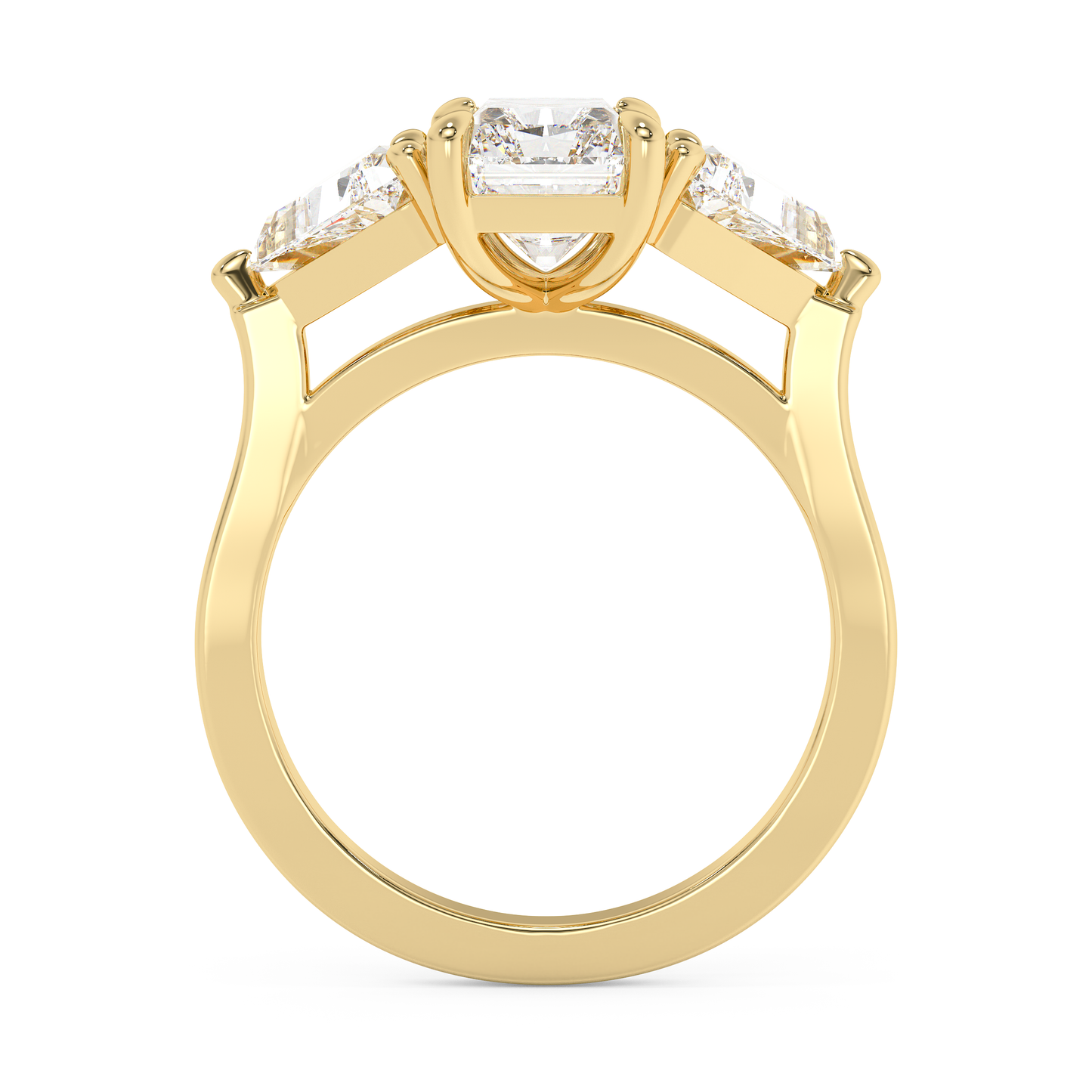 Emerald Solitaire Lab Grown Diamond Engagement Ring