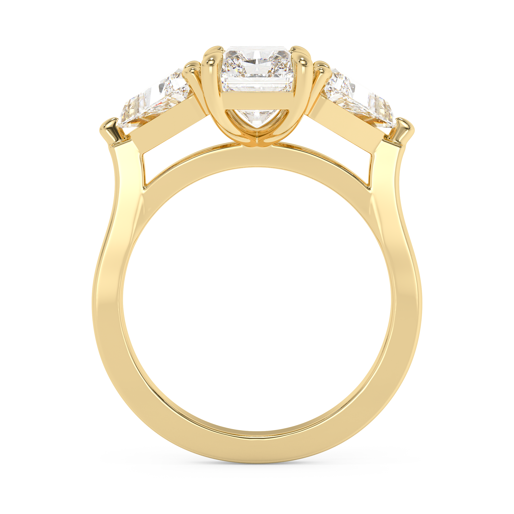 Emerald Solitaire Lab Grown Diamond Engagement Ring