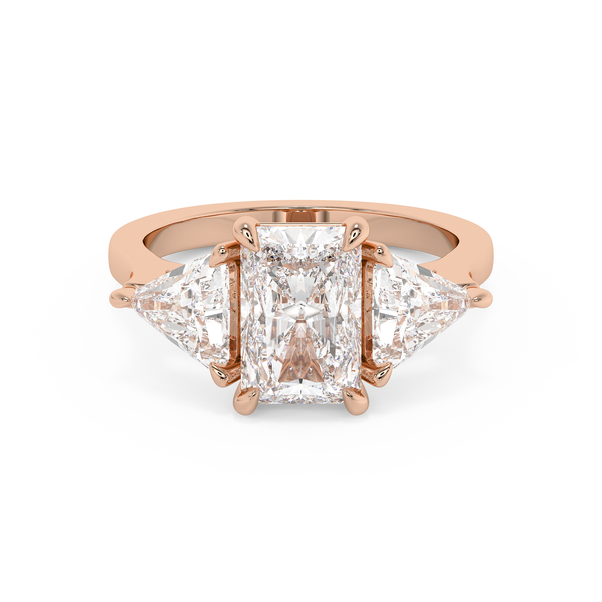 Emerald Solitaire Lab Grown Diamond Engagement Ring