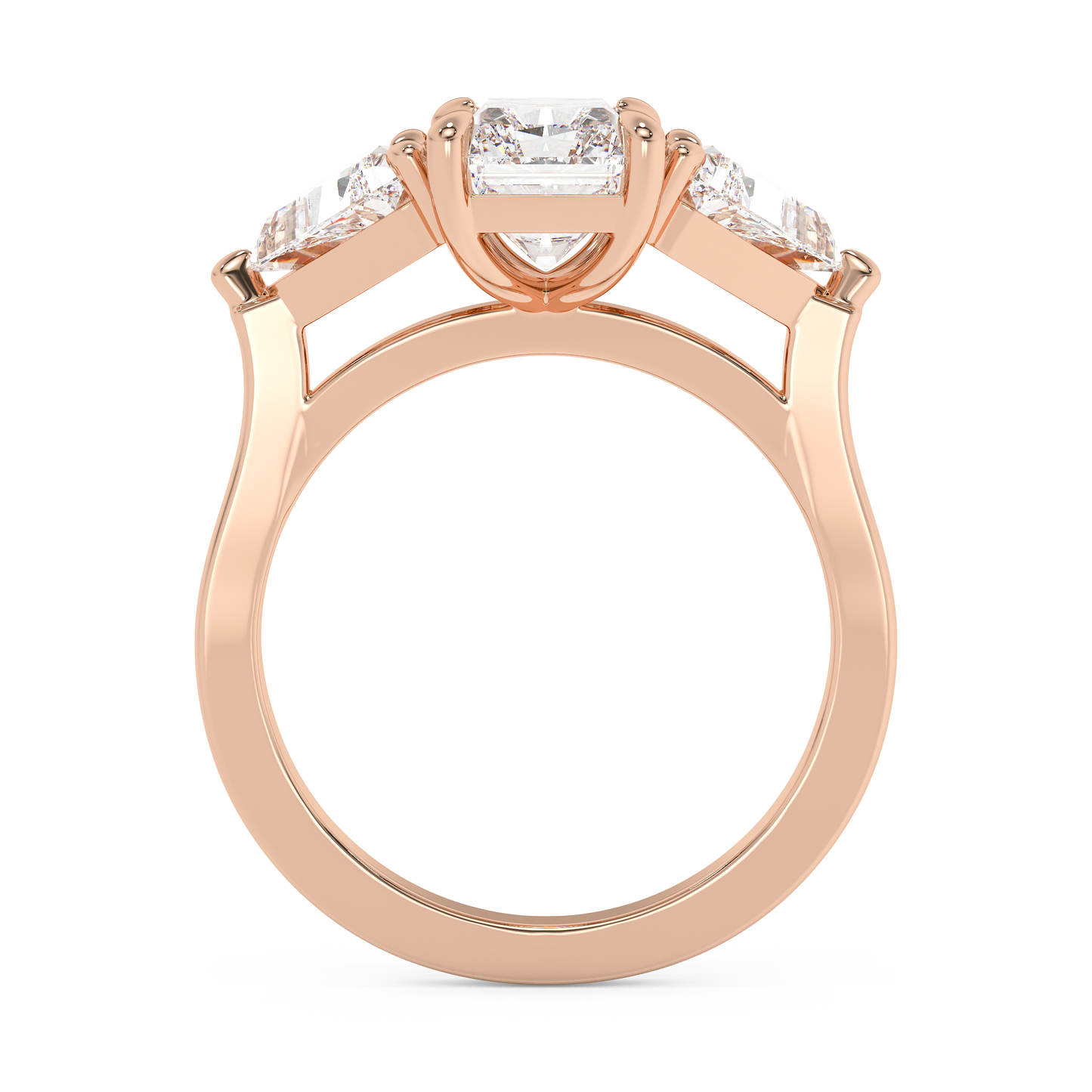 Emerald Solitaire Lab Grown Diamond Engagement Ring