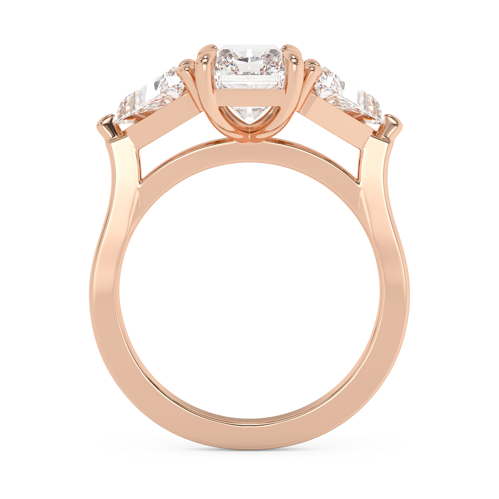 Emerald Solitaire Lab Grown Diamond Engagement Ring