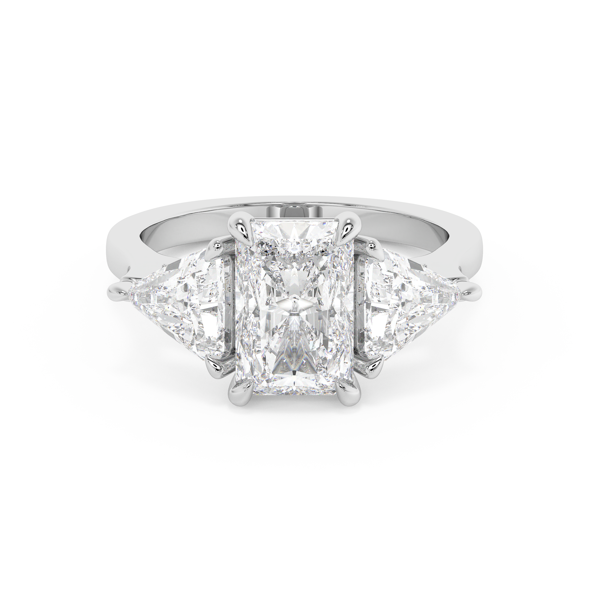 Emerald Solitaire Lab Grown Diamond Engagement Ring