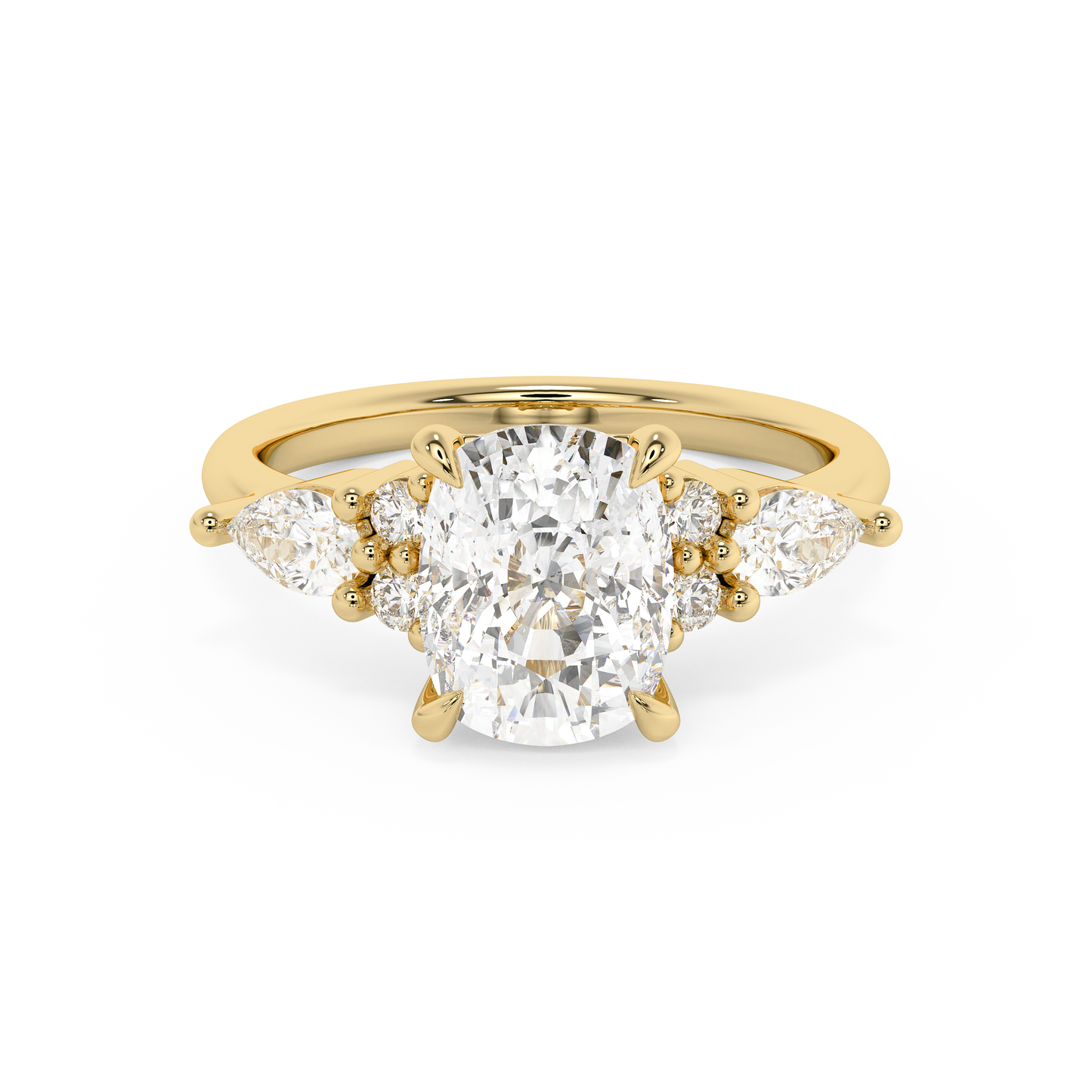 Emerald Solitaire Lab Grown Diamond Engagement Ring