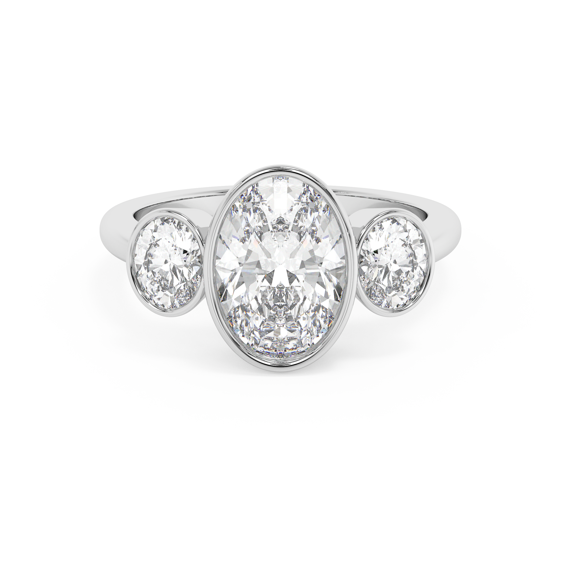 Emerald Solitaire Lab Grown Diamond Engagement Ring