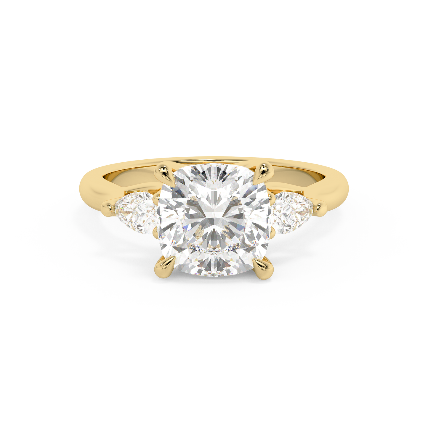 Emerald Solitaire Lab Grown Diamond Engagement Ring