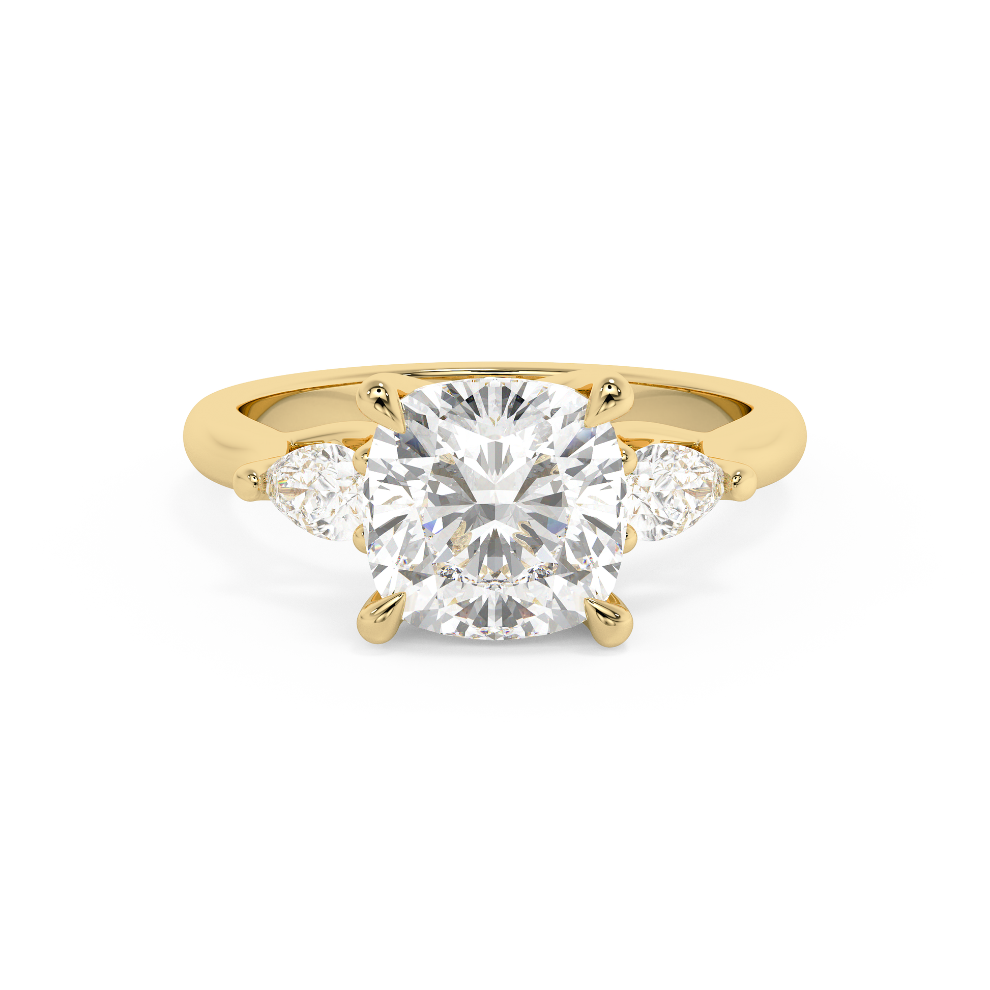 Emerald Solitaire Lab Grown Diamond Engagement Ring