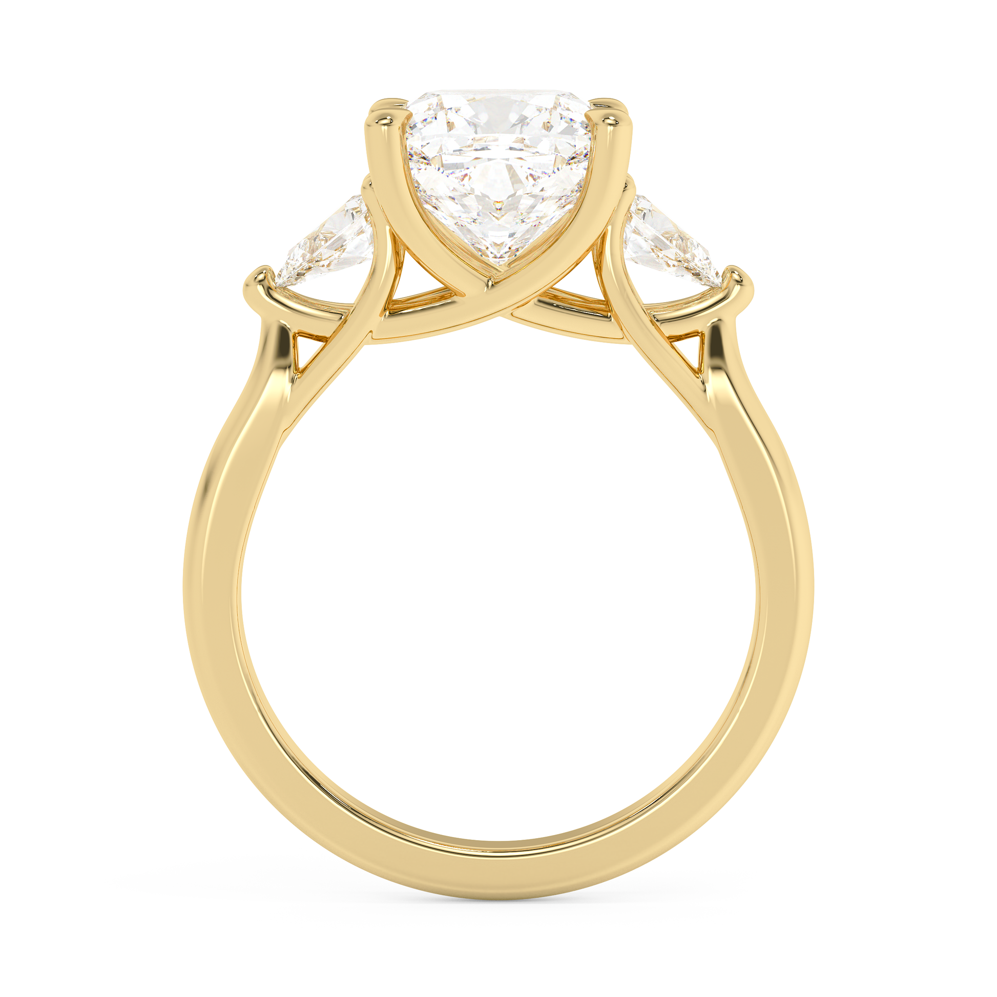 Emerald Solitaire Lab Grown Diamond Engagement Ring