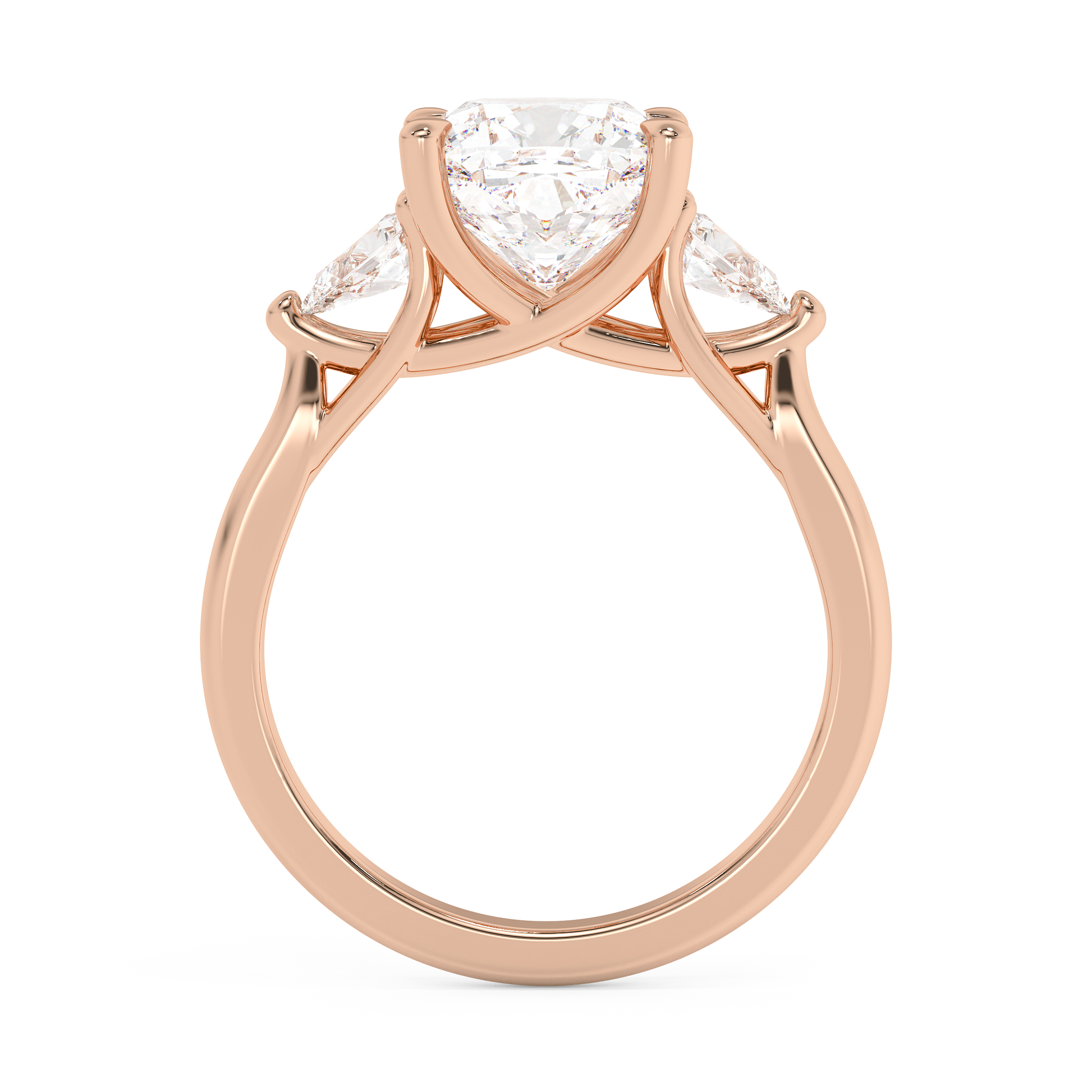Emerald Solitaire Lab Grown Diamond Engagement Ring